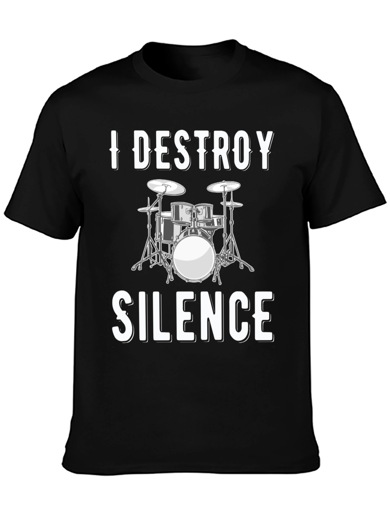 I Destroy Silence Drum Set Graphic Tee