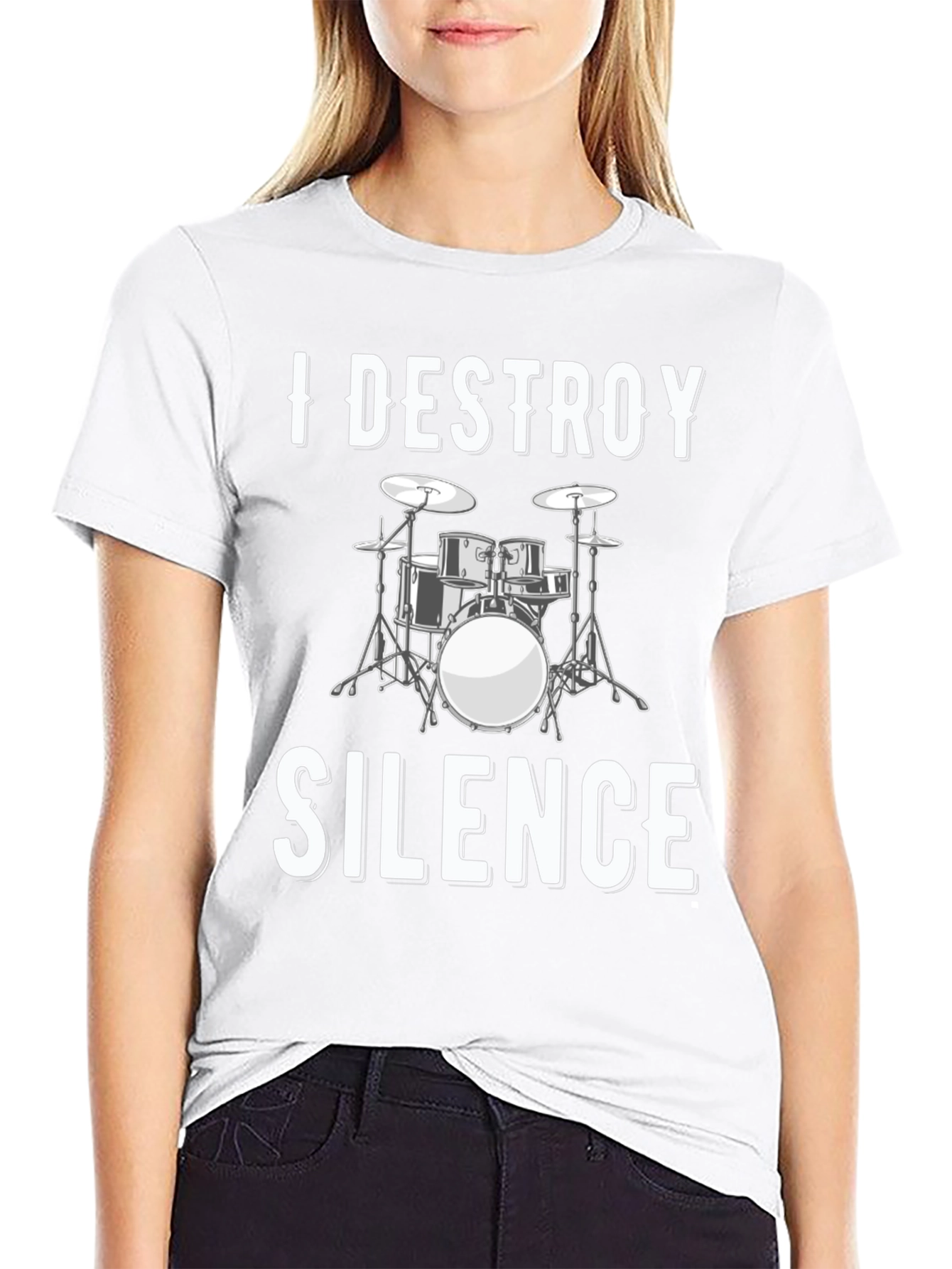 I Destroy Silence Drum Set Graphic Tee