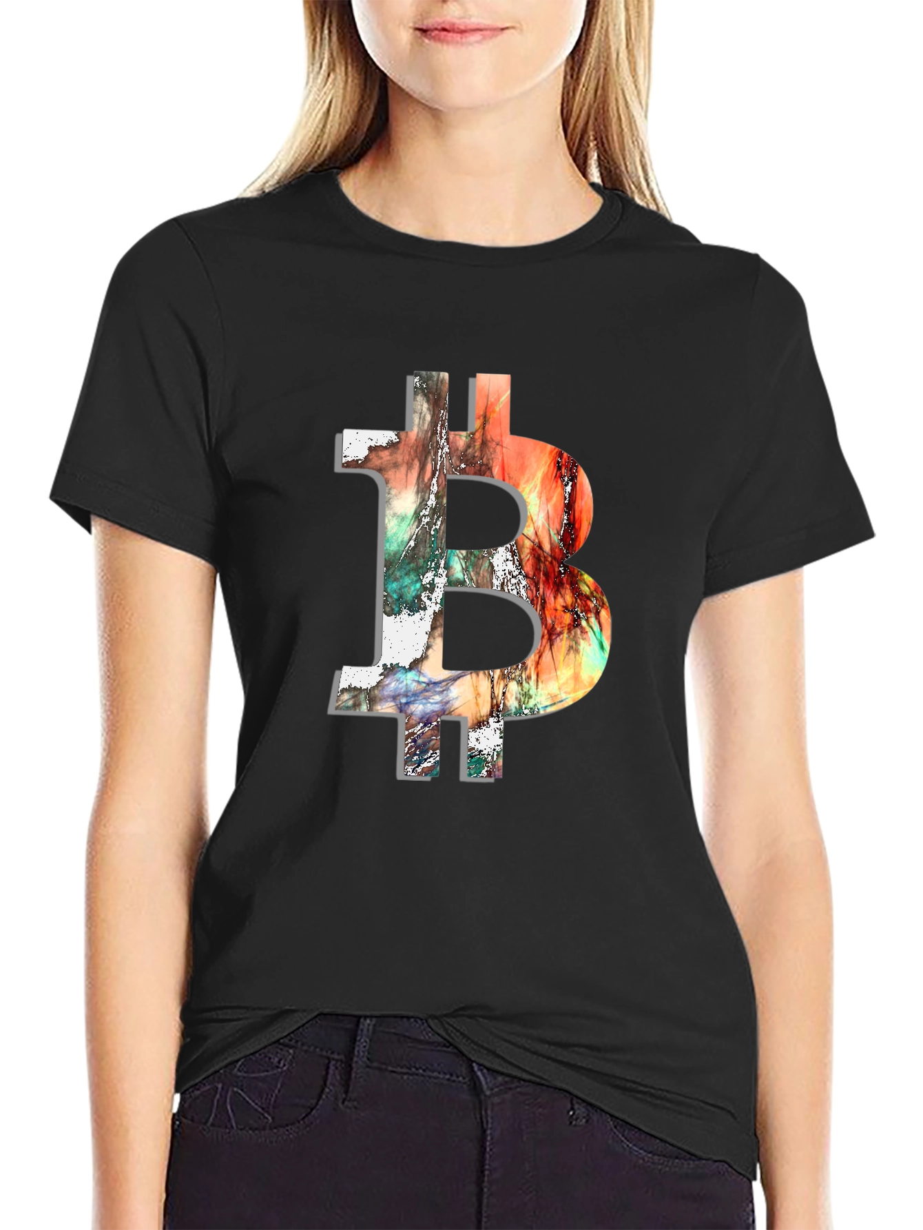 Bitcoin Graphic Tee - Crypto Art Design
