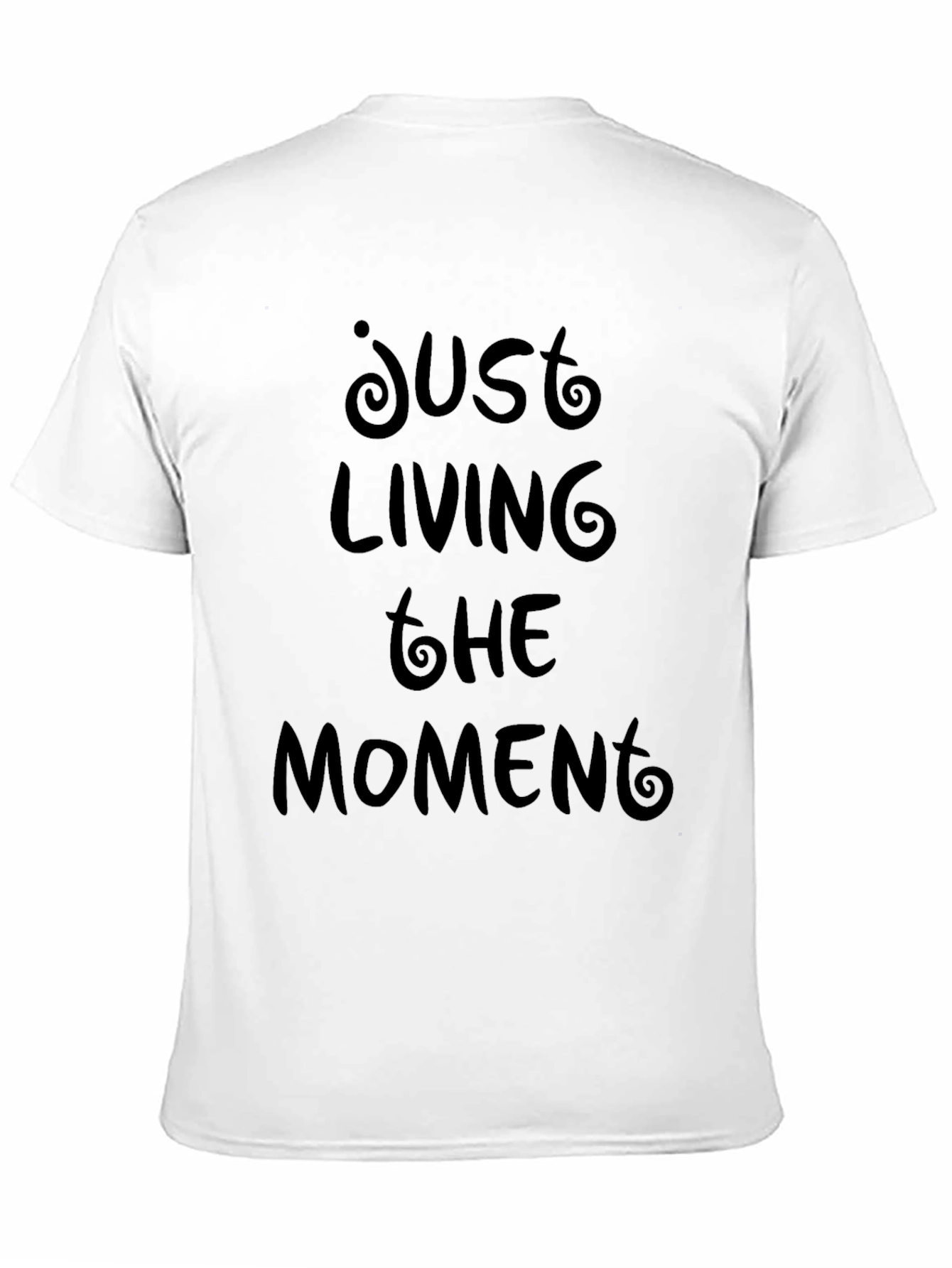 Just Living The Moment Black Graphic Tee