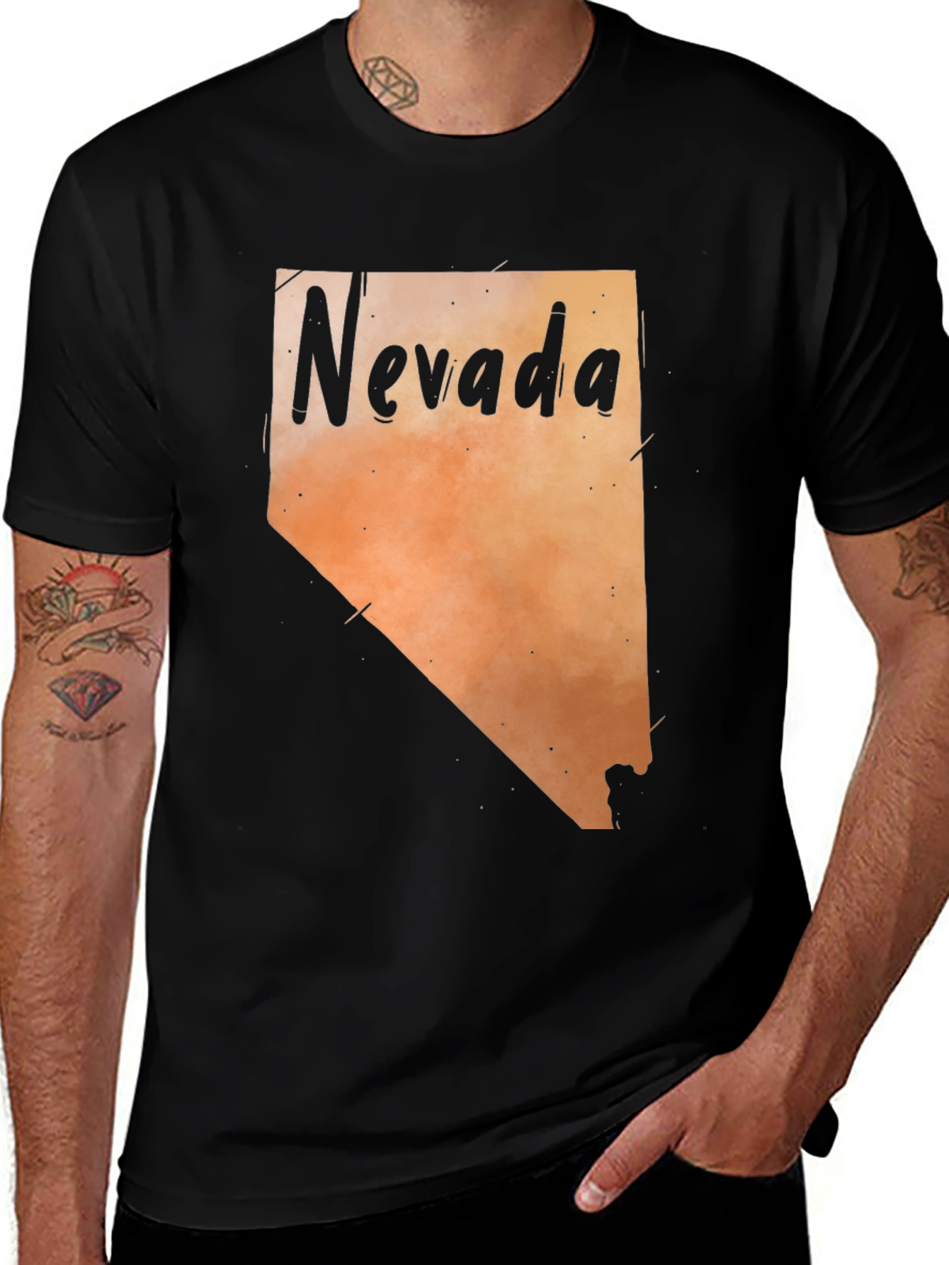 Nevada State Map Graphic Tee - Unisex