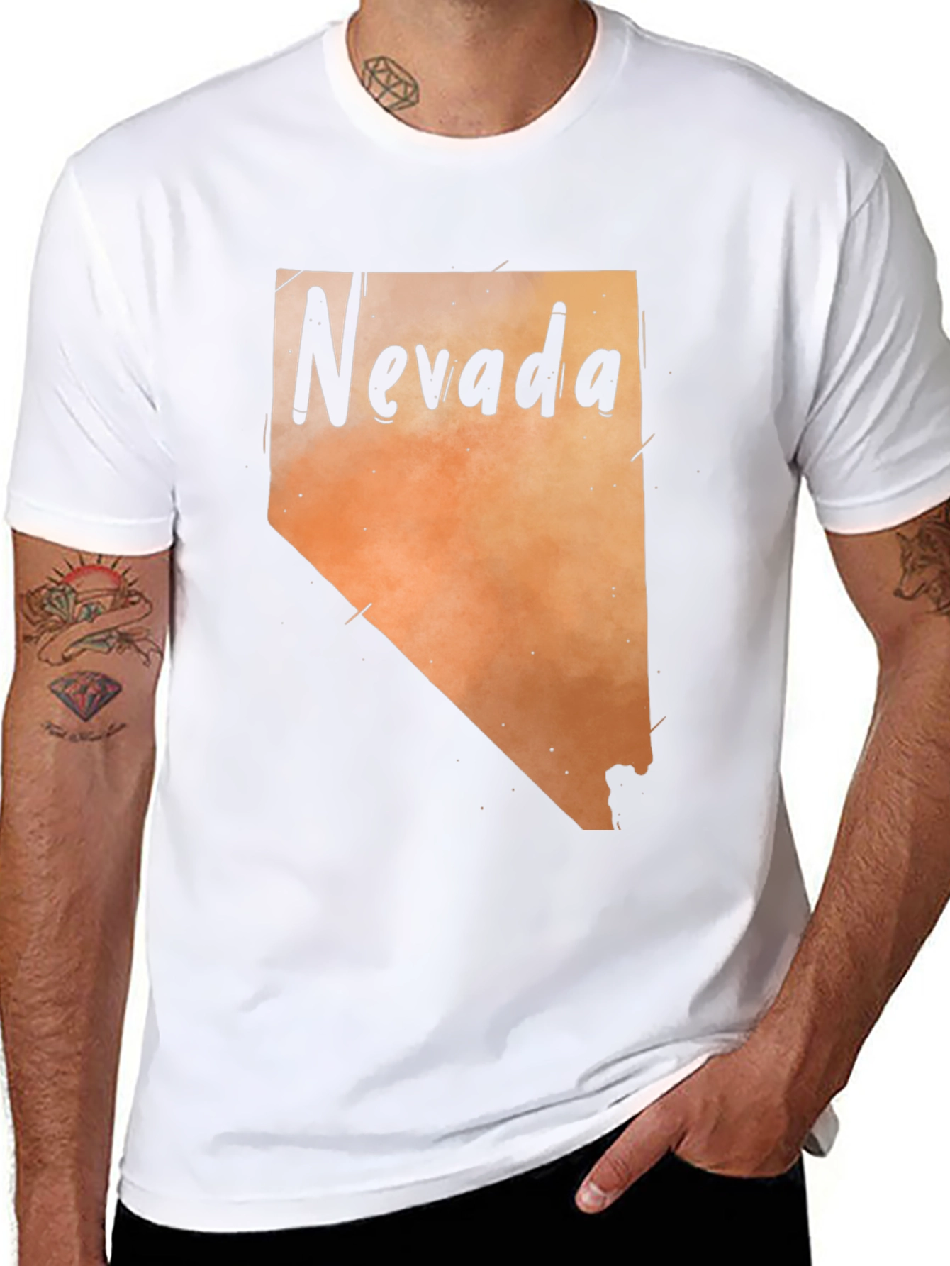 Nevada State Map Graphic Tee - Unisex