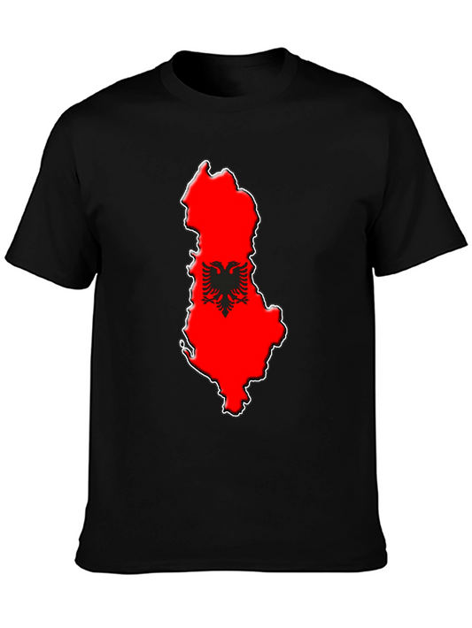 Albania Map T-Shirt - Black Graphic Tee