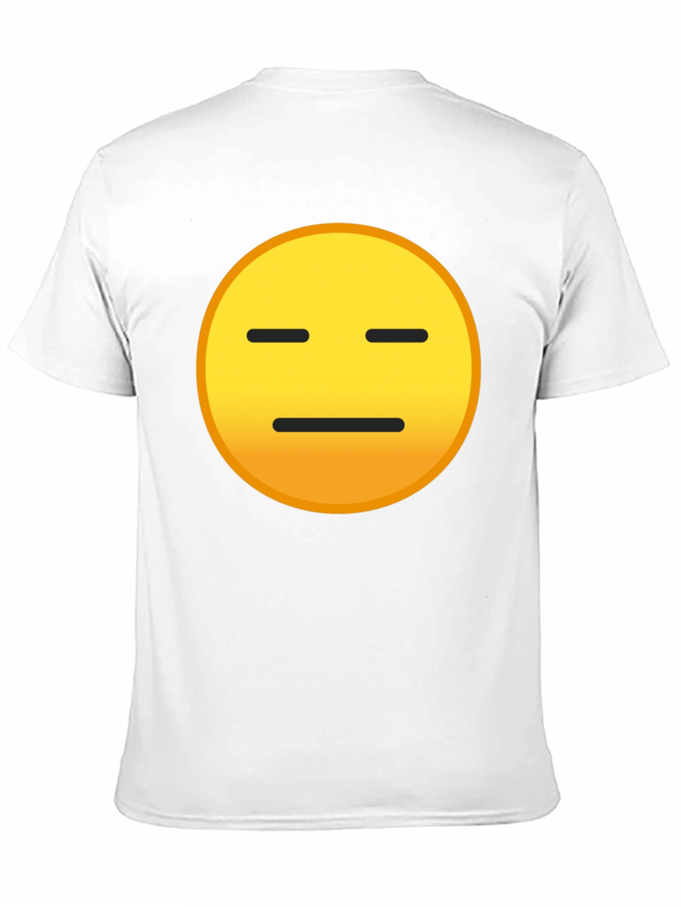 Expressionless Emoji Graphic Tee - Black Cotton Blend