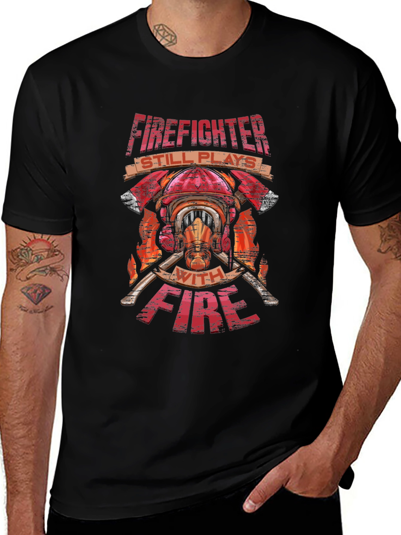 Firefighter Plays With Fire T-Shirt