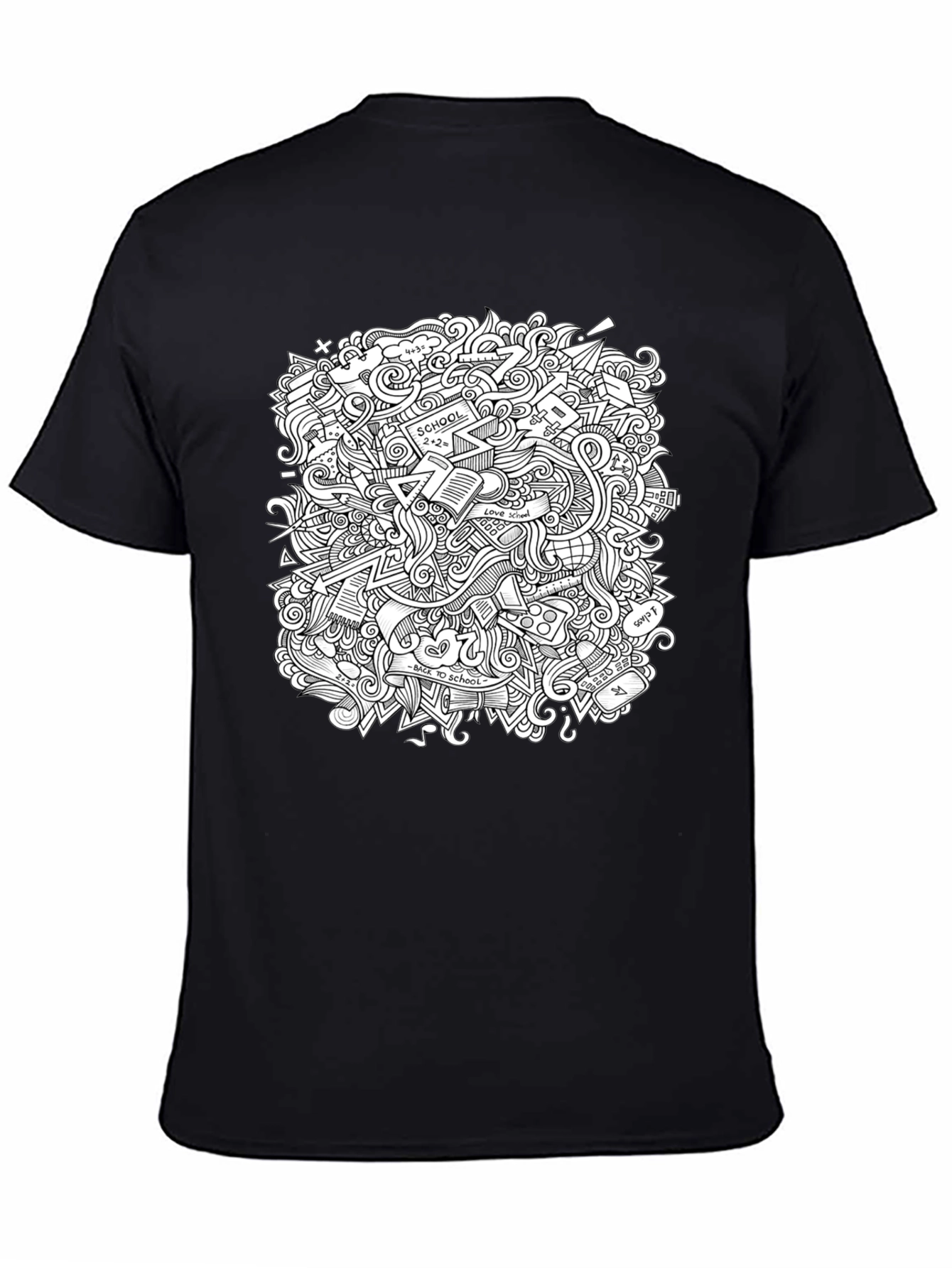 Doodle Art Graphic Tee - Back to School Cool