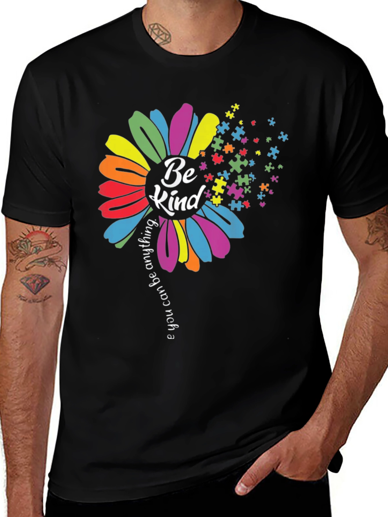 Be Kind Autism Awareness Flower T-Shirt