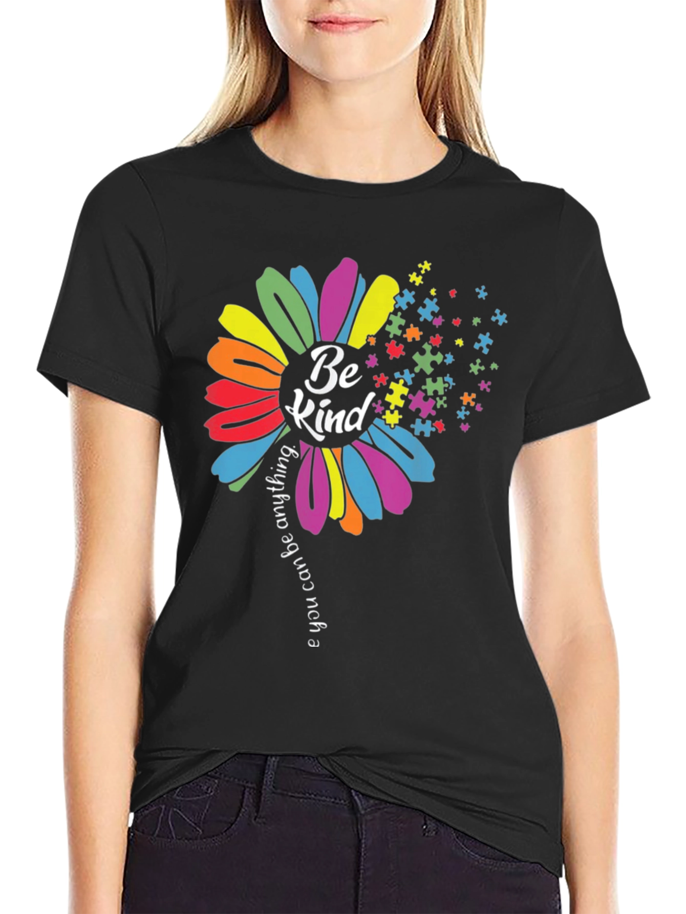 Be Kind Autism Awareness Flower T-Shirt