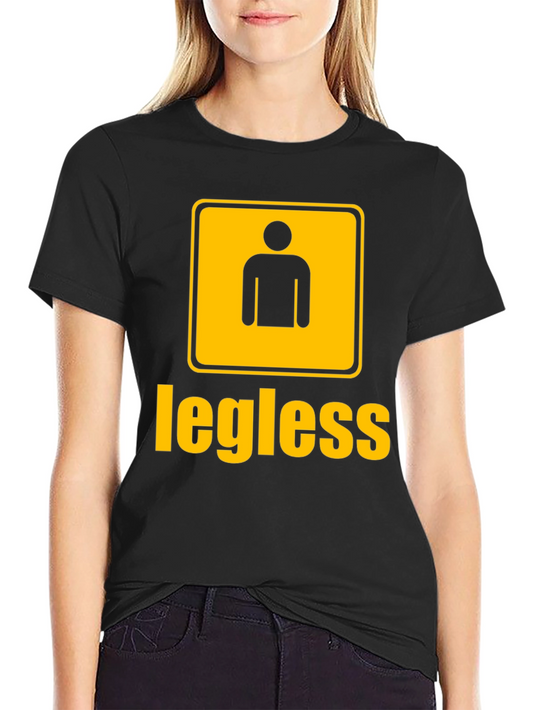 Legless Humor Graphic Tee - Black Crew Neck T-Shirt