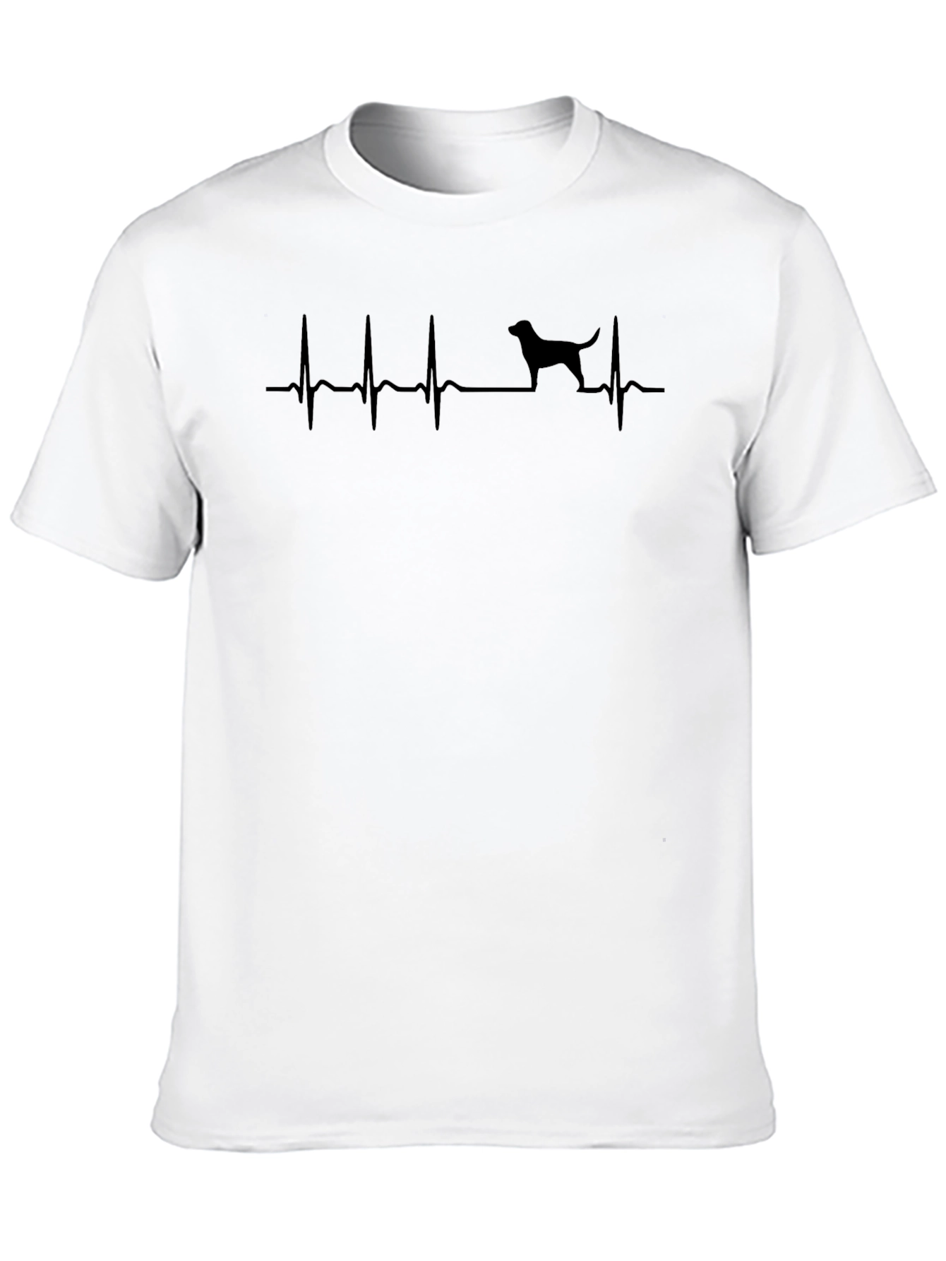 Dog Heartbeat T-Shirt - Black
