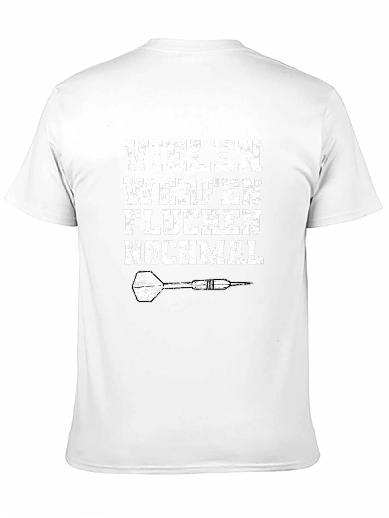 Funny German Dart Player T-Shirt - Viele Werfen Fluchen