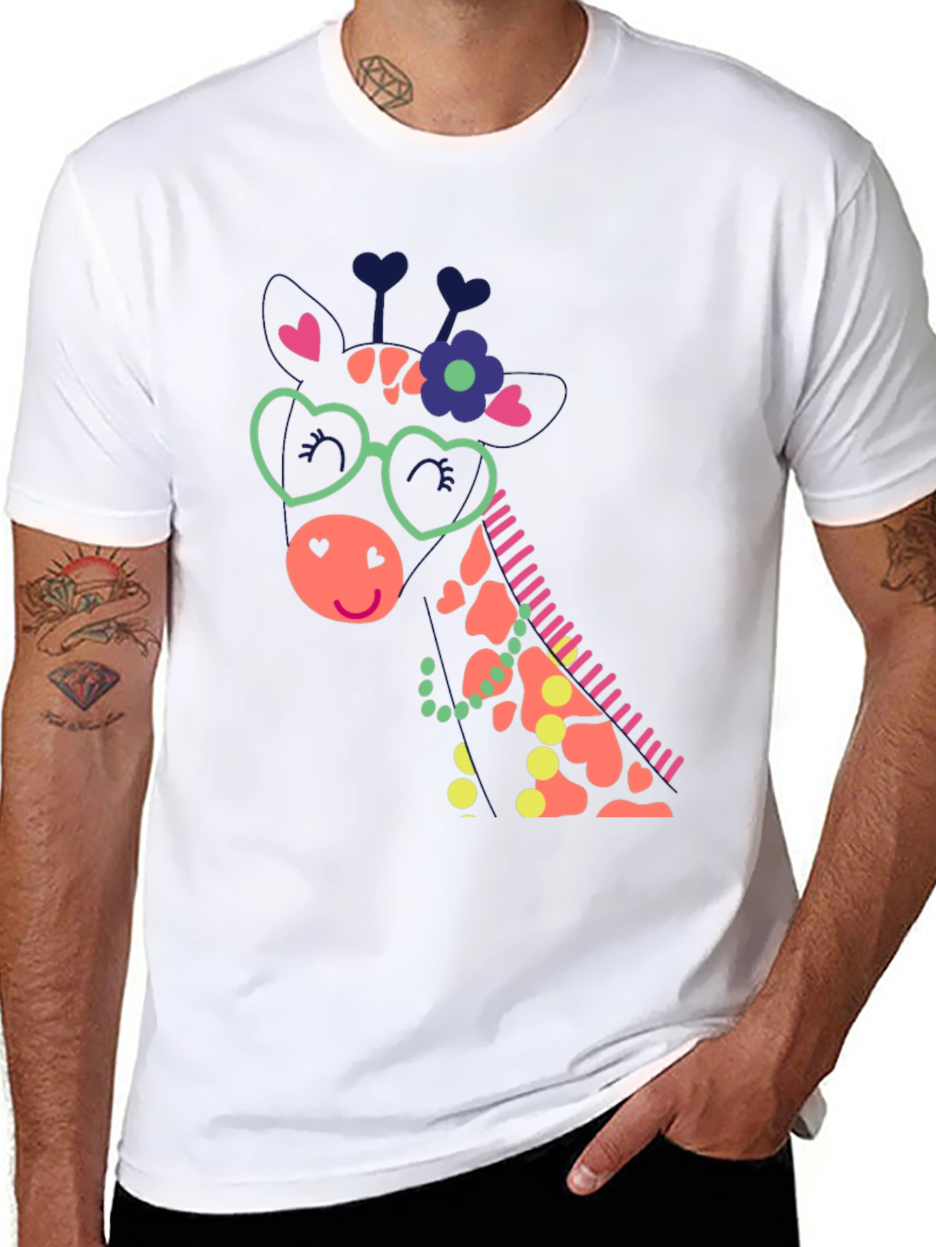 Giraffe Graphic Print Tee