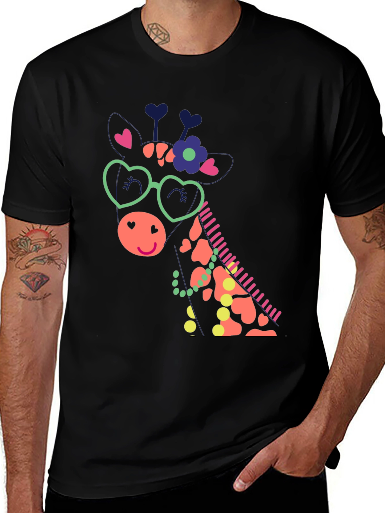 Giraffe Graphic Print Tee