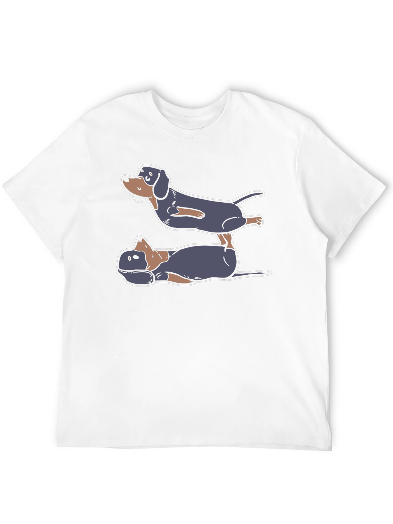 Dachshund Yoga T-Shirt - Black Cotton Tee