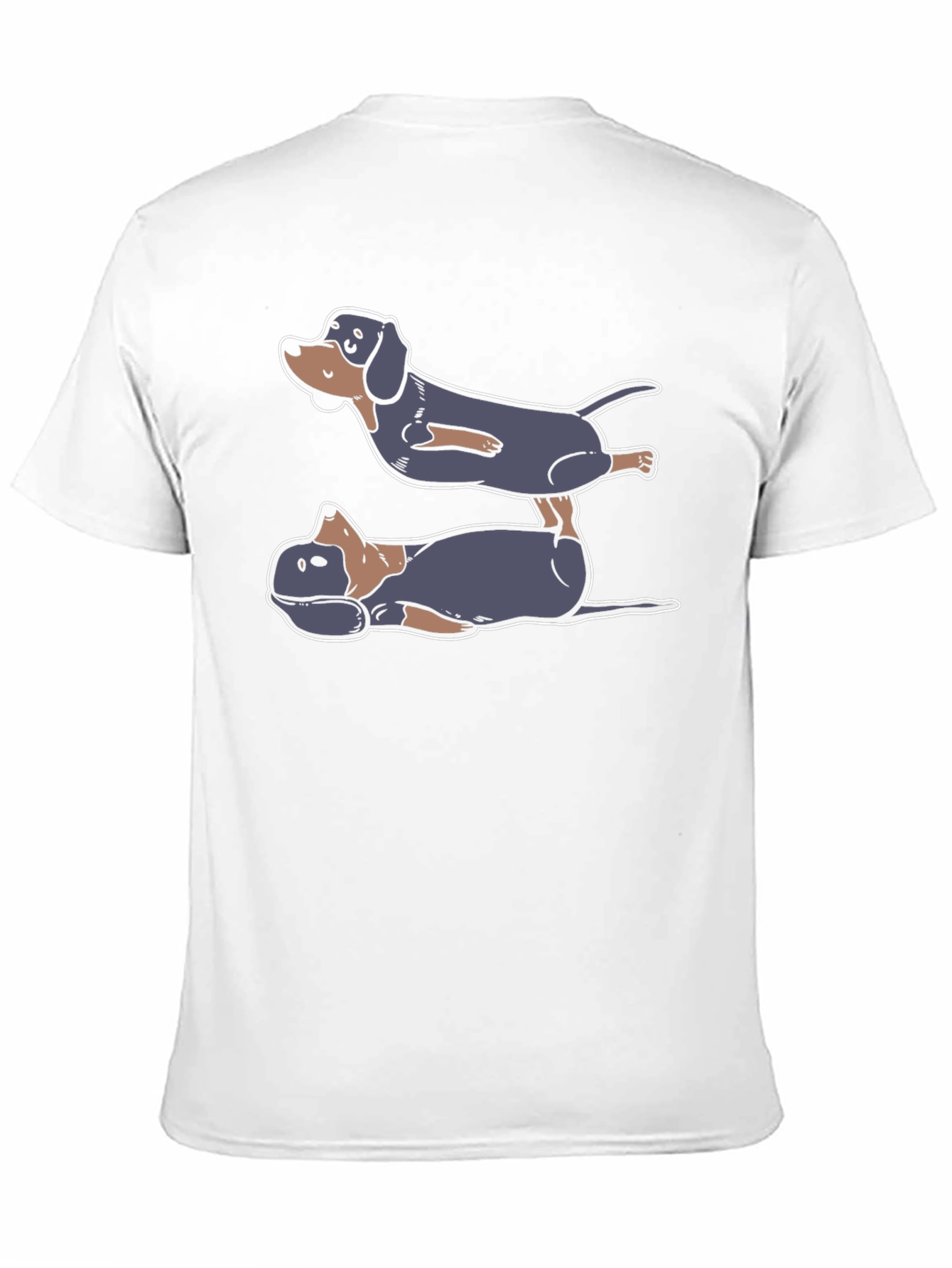 Dachshund Yoga T-Shirt - Black Cotton Tee