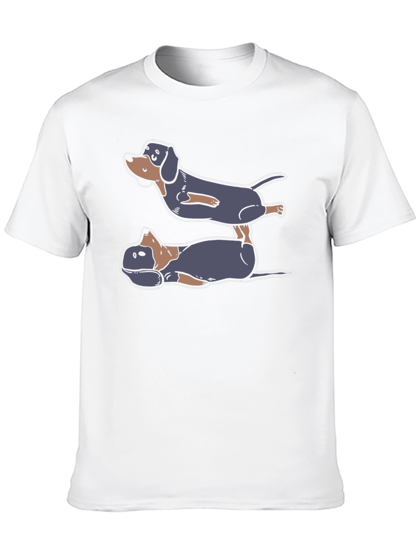 Dachshund Yoga T-Shirt - Black Cotton Tee