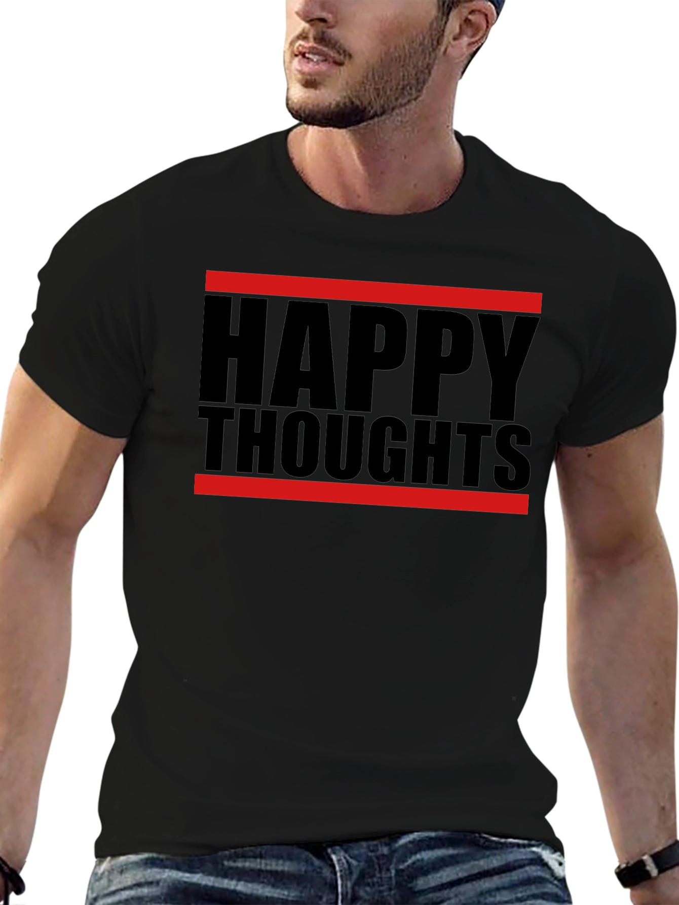 Happy Thoughts Graphic Tee - Black T-Shirt