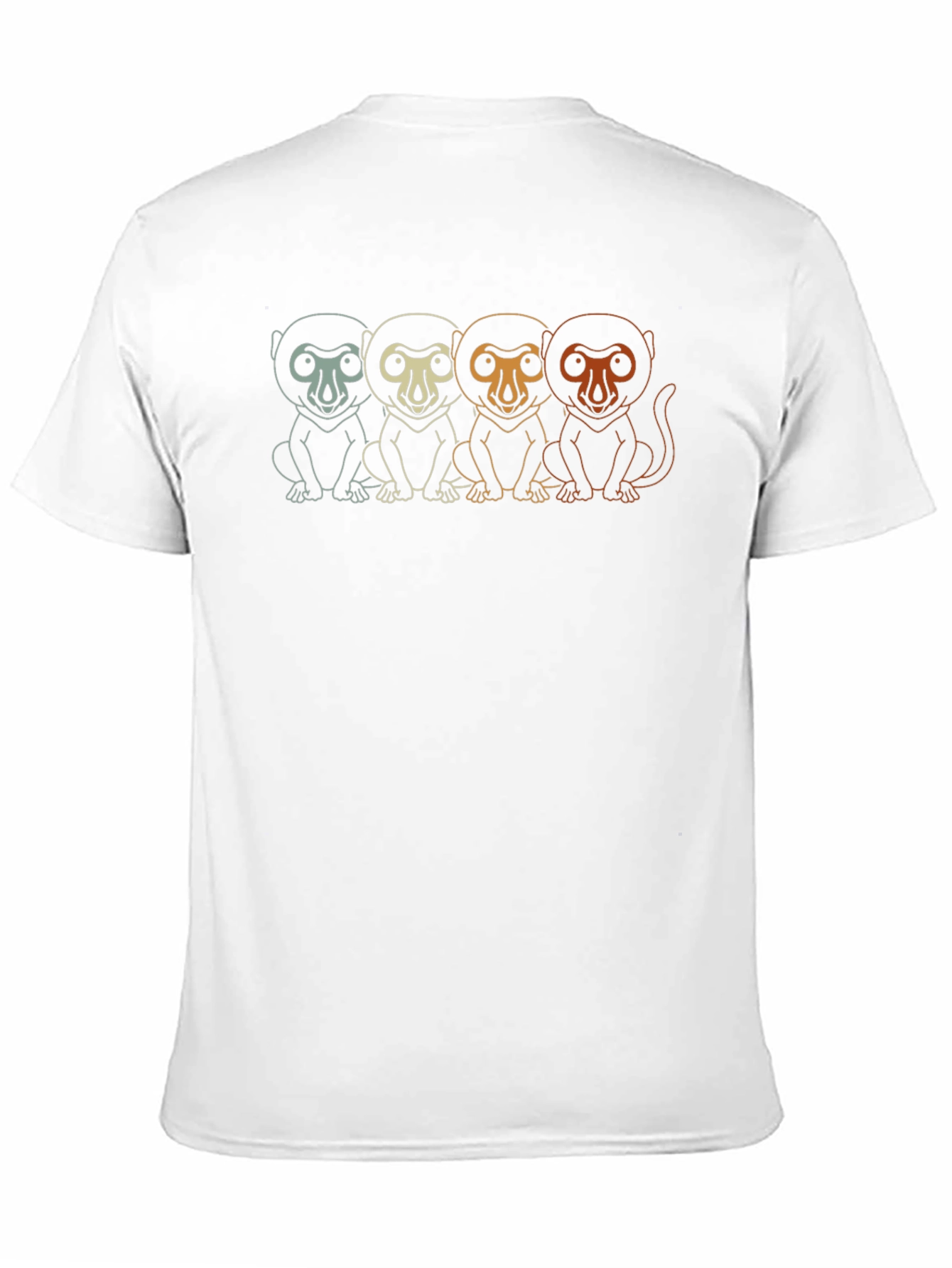 Retro Monkey Graphic Tee - Unique Design Soft Fabric
