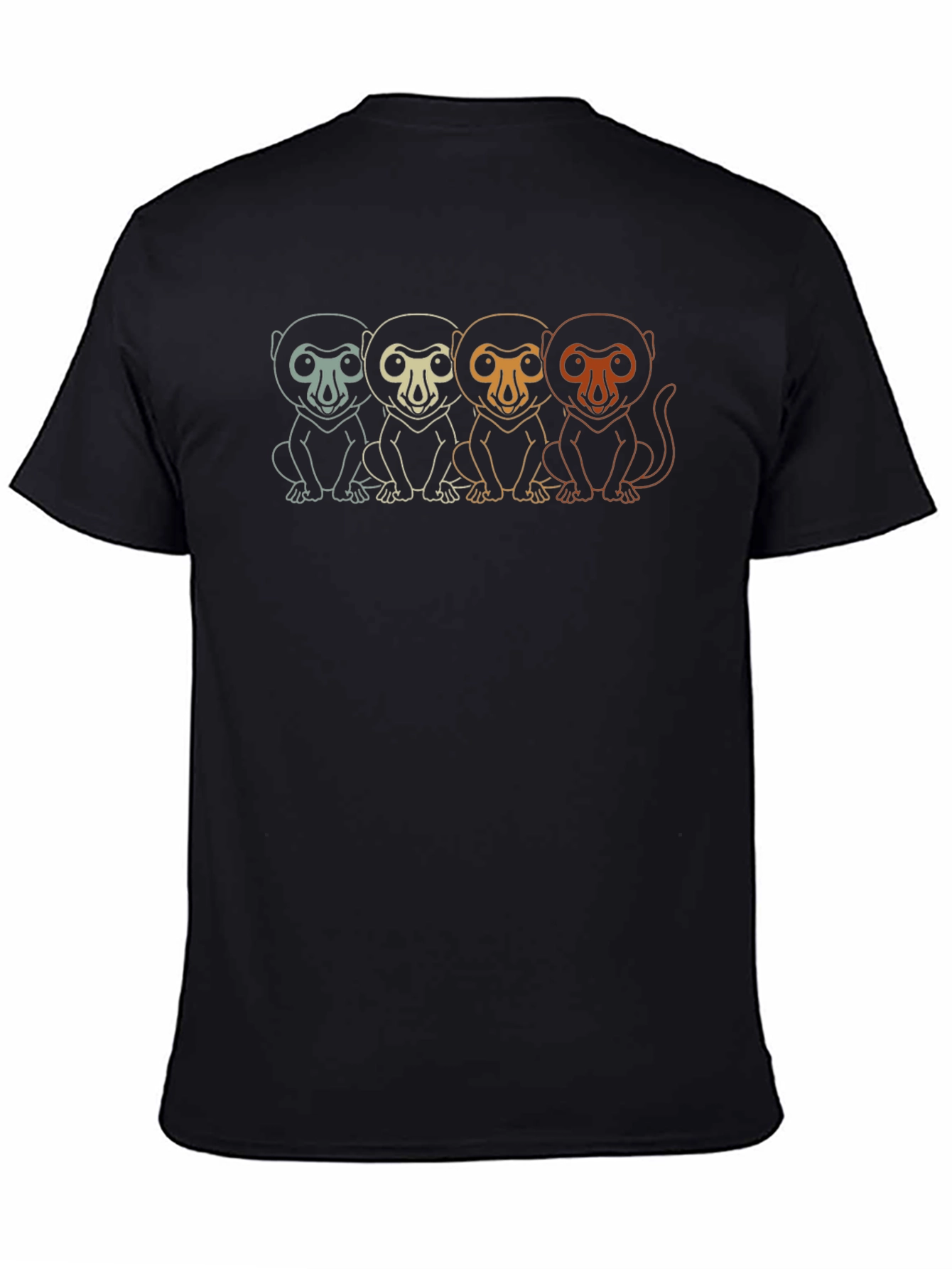 Retro Monkey Graphic Tee - Unique Design Soft Fabric