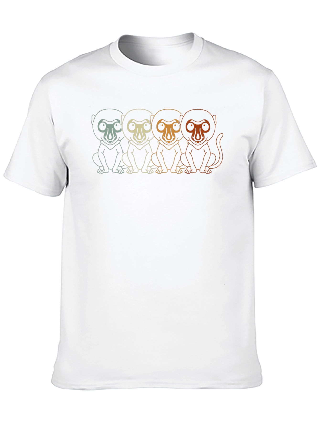 Retro Monkey Graphic Tee - Unique Design Soft Fabric