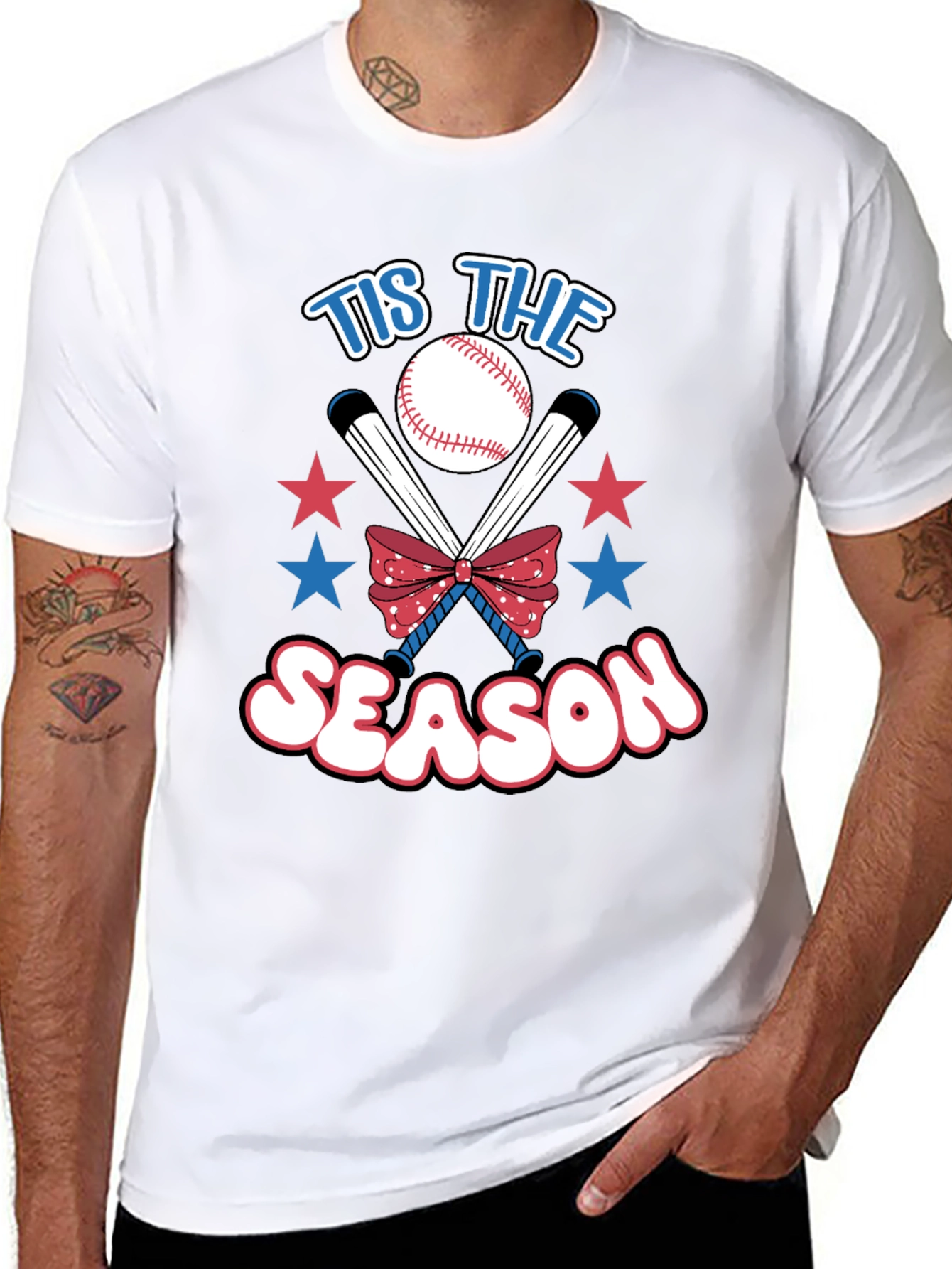 Tis The Season Baseball Graphic Tee