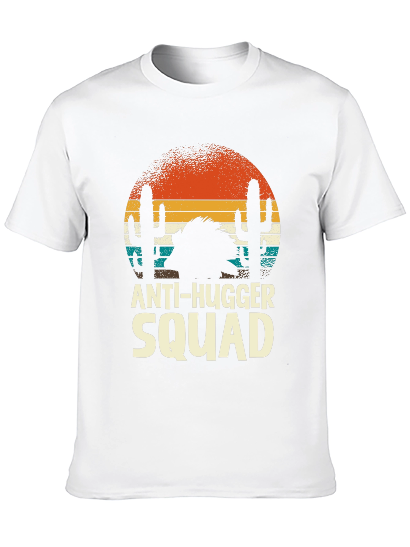 Anti-Hugger Squad Graphic Tee - Desert Sunset Design