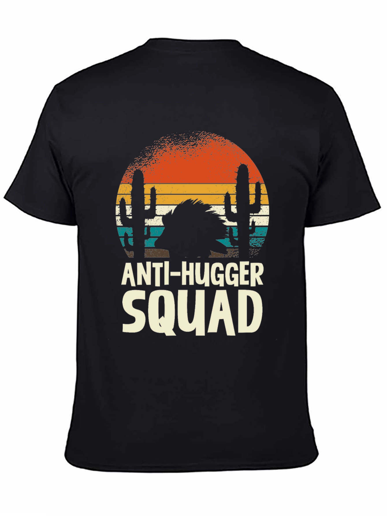 Anti-Hugger Squad Graphic Tee - Desert Sunset Design