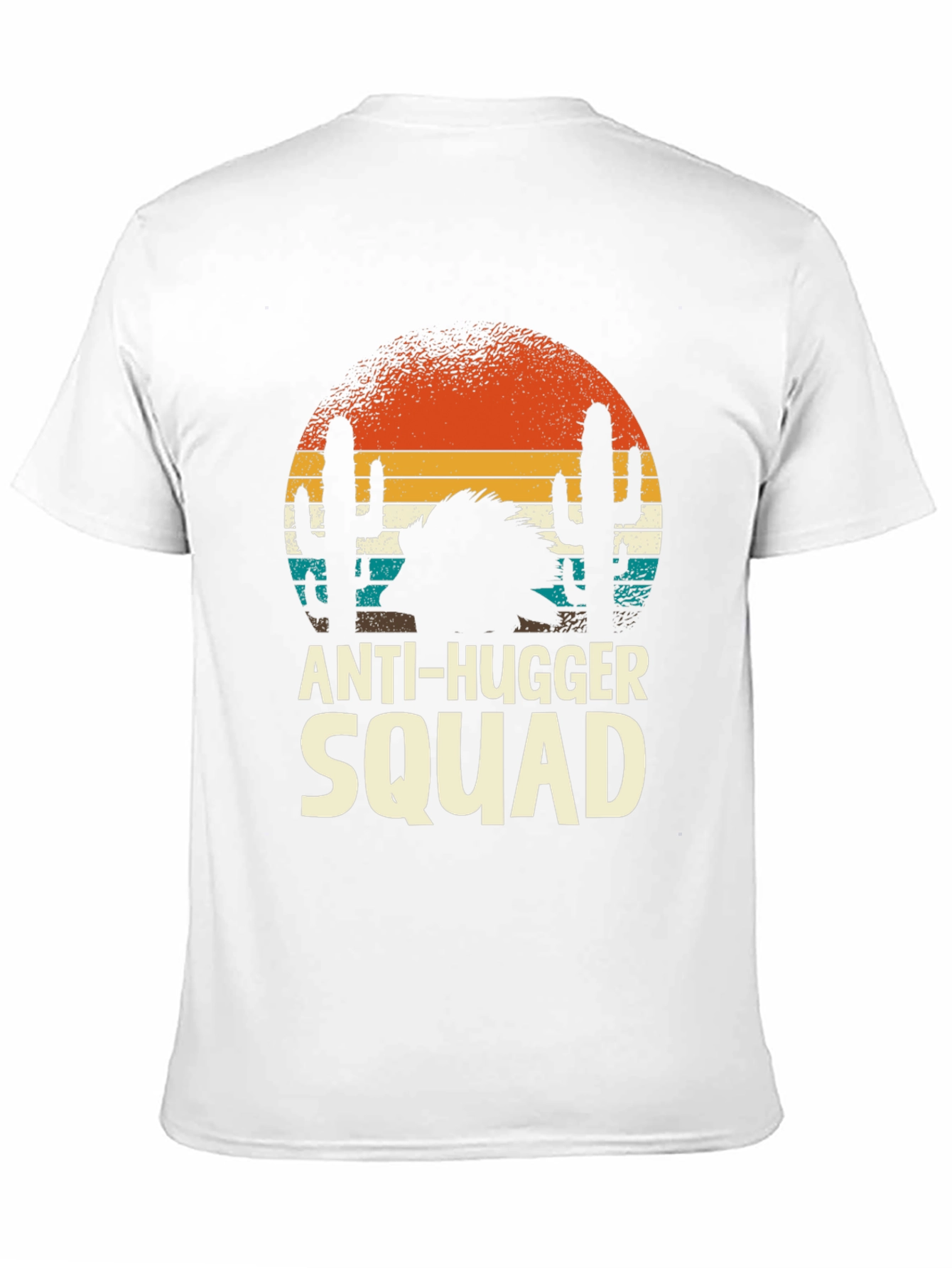 Anti-Hugger Squad Graphic Tee - Desert Sunset Design