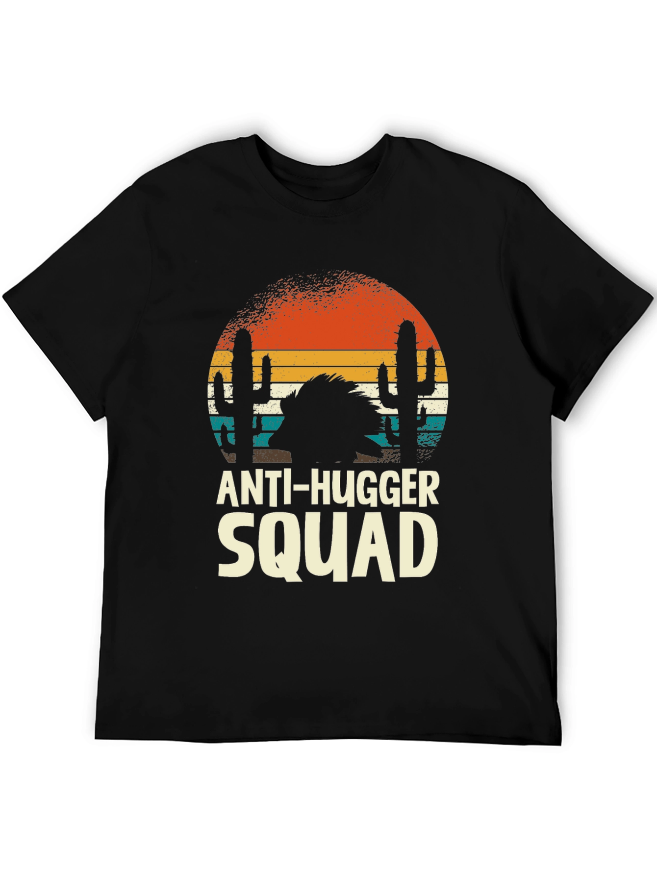 Anti-Hugger Squad Graphic Tee - Desert Sunset Design