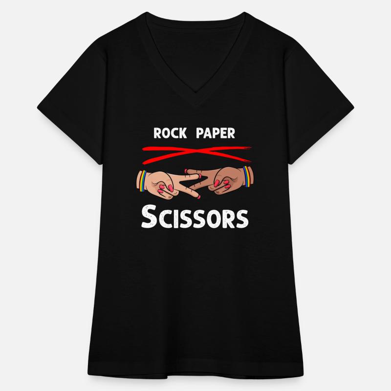 Rock Paper Scissors Funny Lesbian Pride LGBT