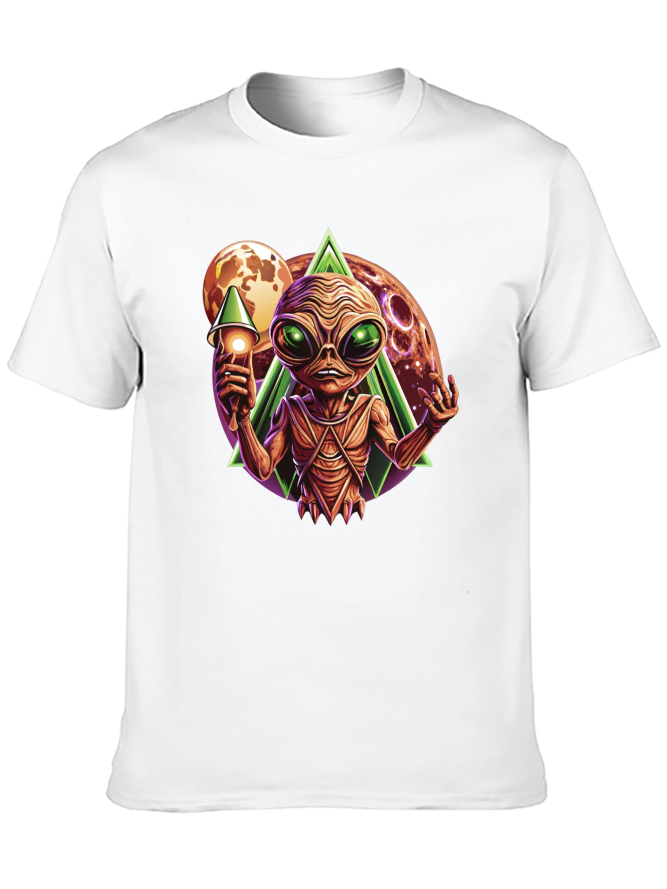 Alien Invasion Graphic Tee - Black Cotton T-Shirt