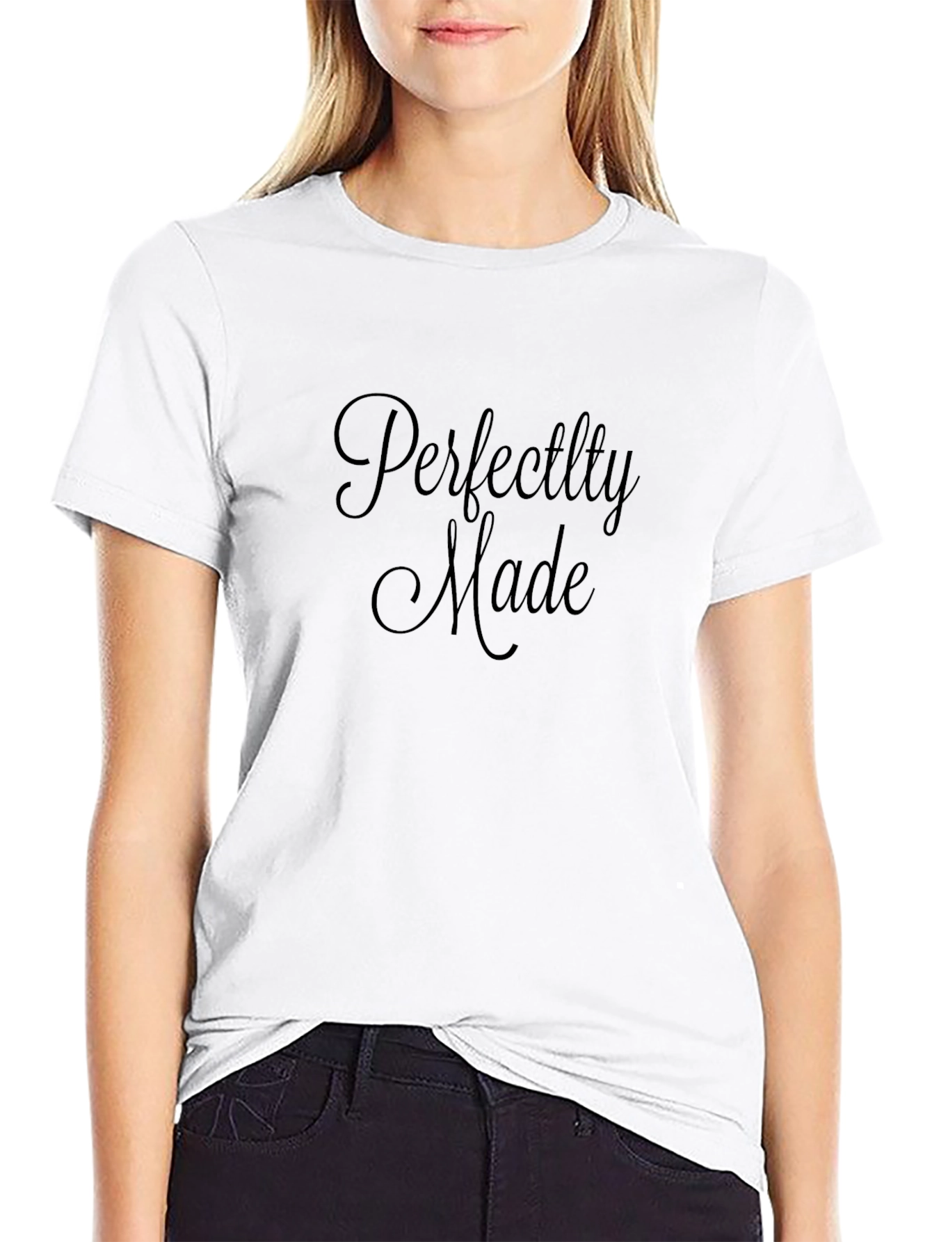 Perfectly Made Black Graphic Tee - Casual Comfort
