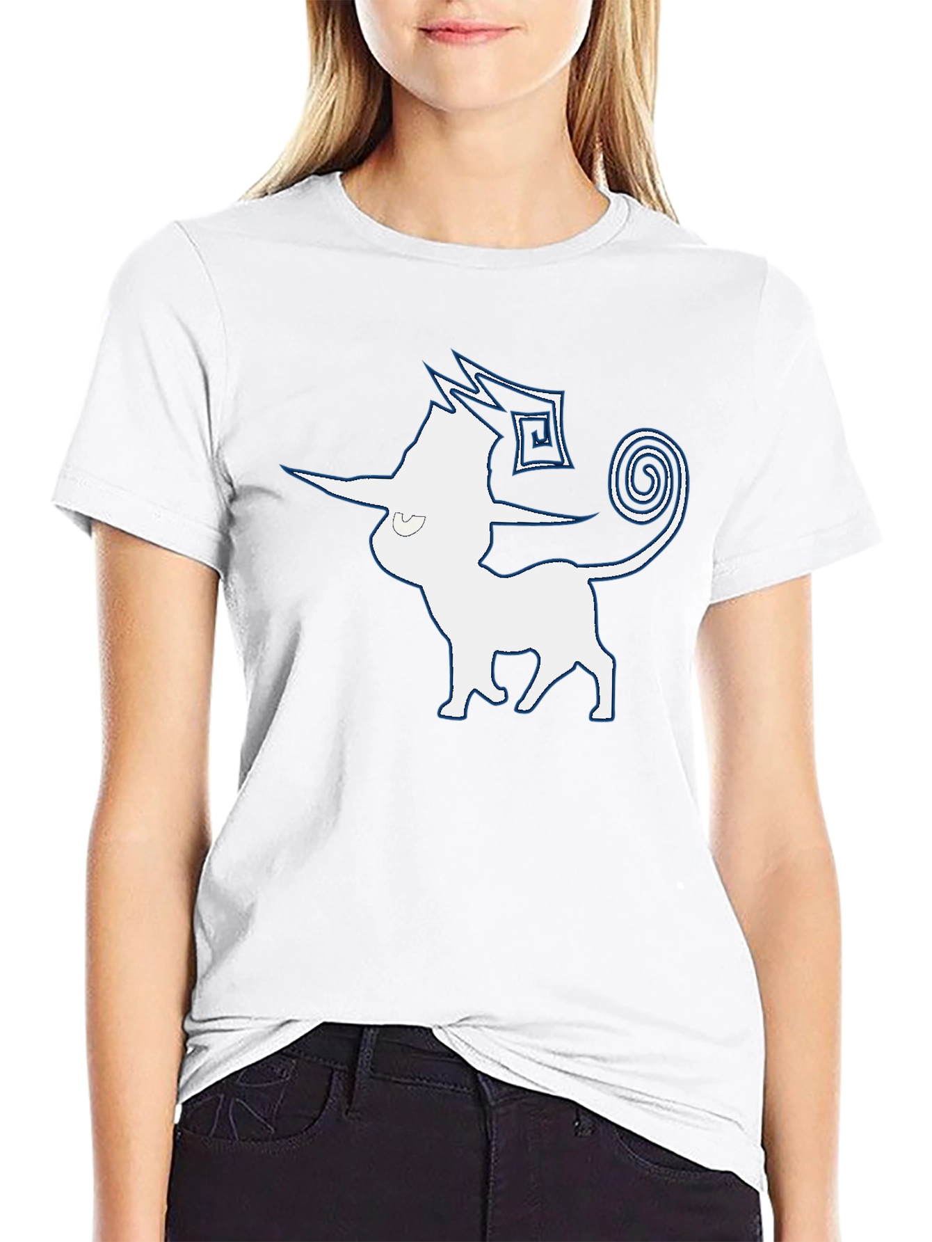Mens Black T-Shirt with Espeon Graphic
