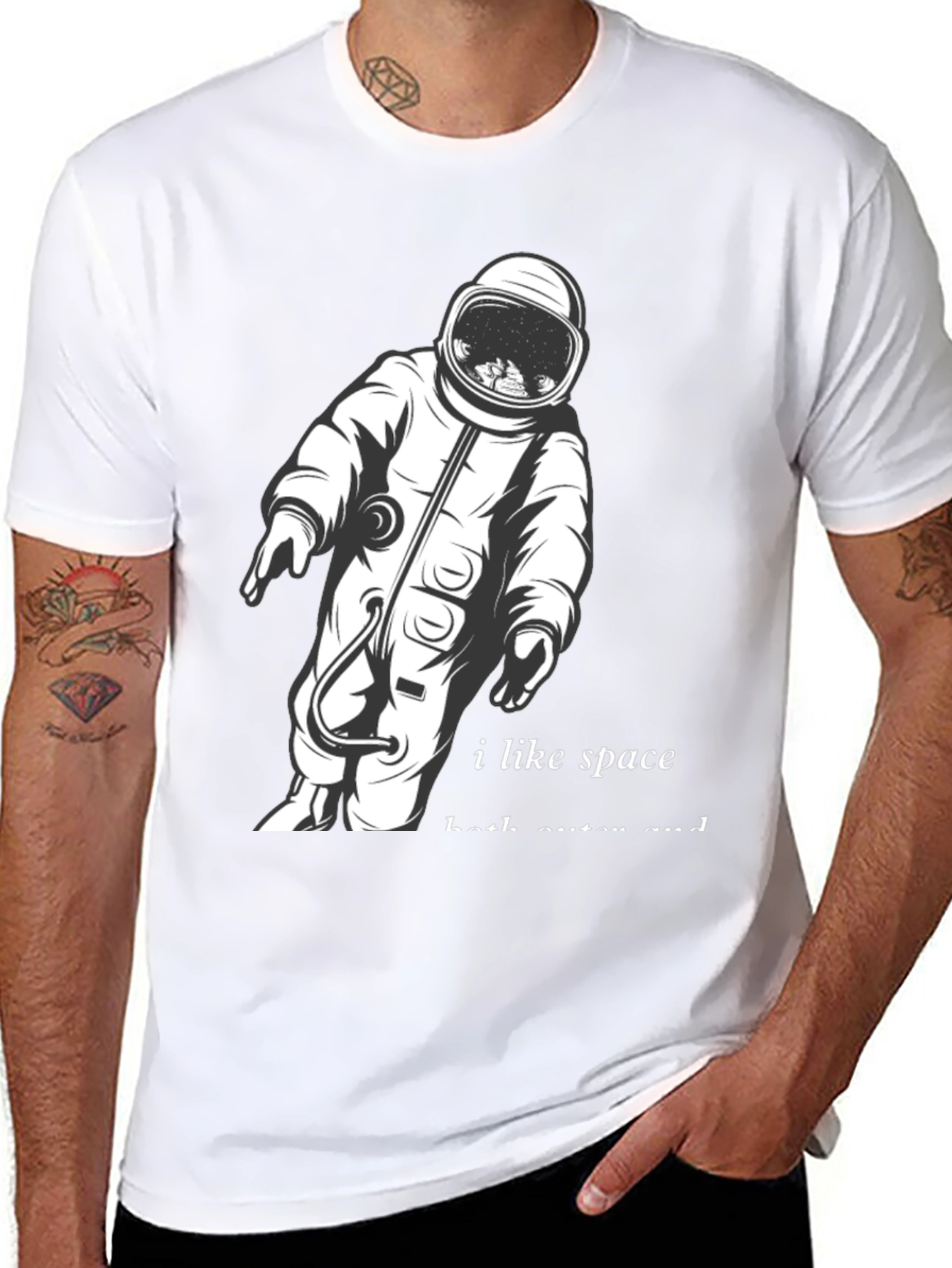 I Like Space Astronaut Graphic T-Shirt