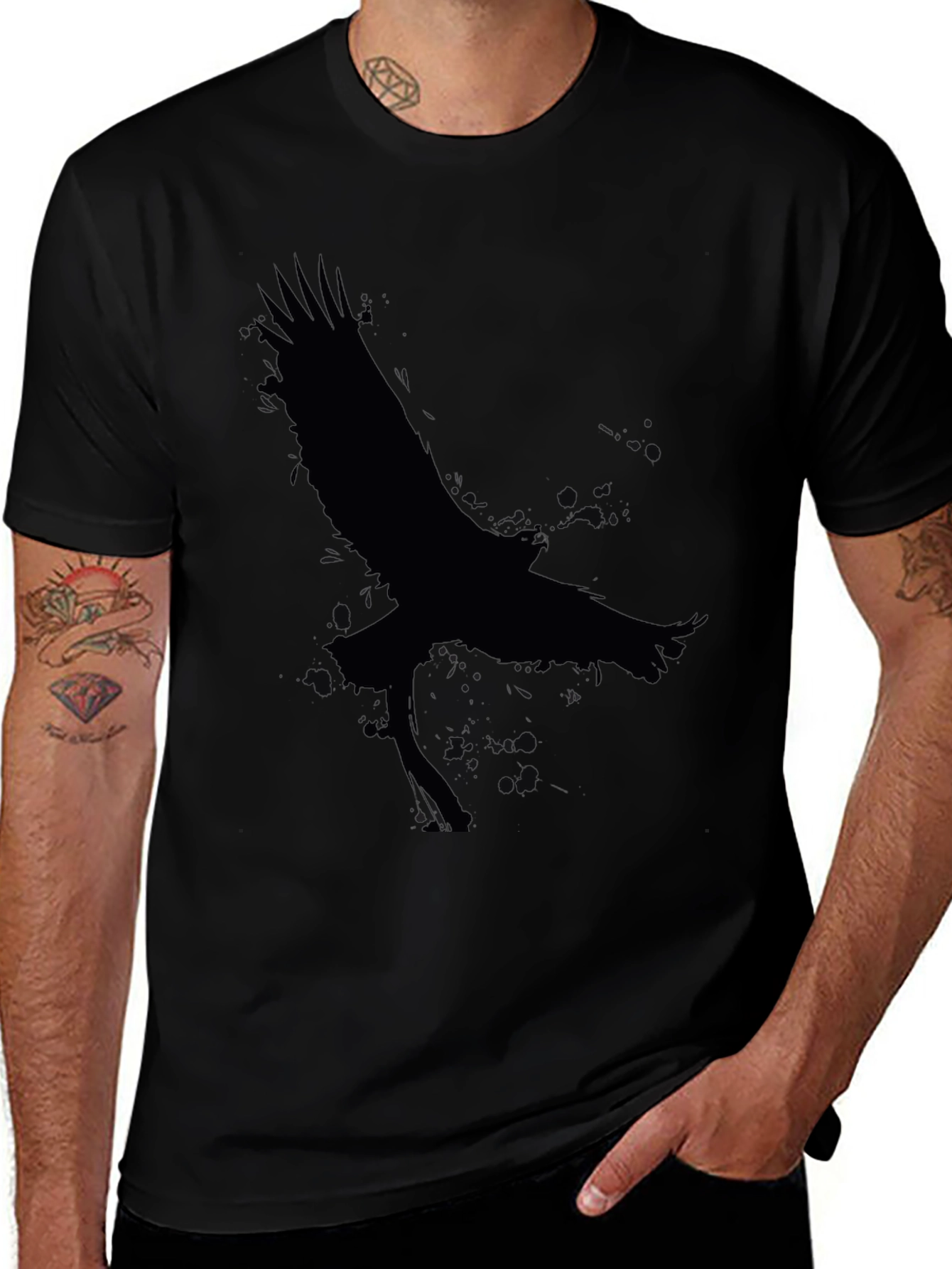 Black Eagle Graphic Tee - Mens Short Sleeve