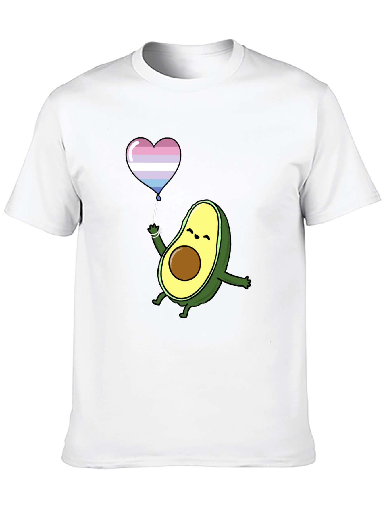 Avocado LGBT Pride Heart Balloon T-Shirt