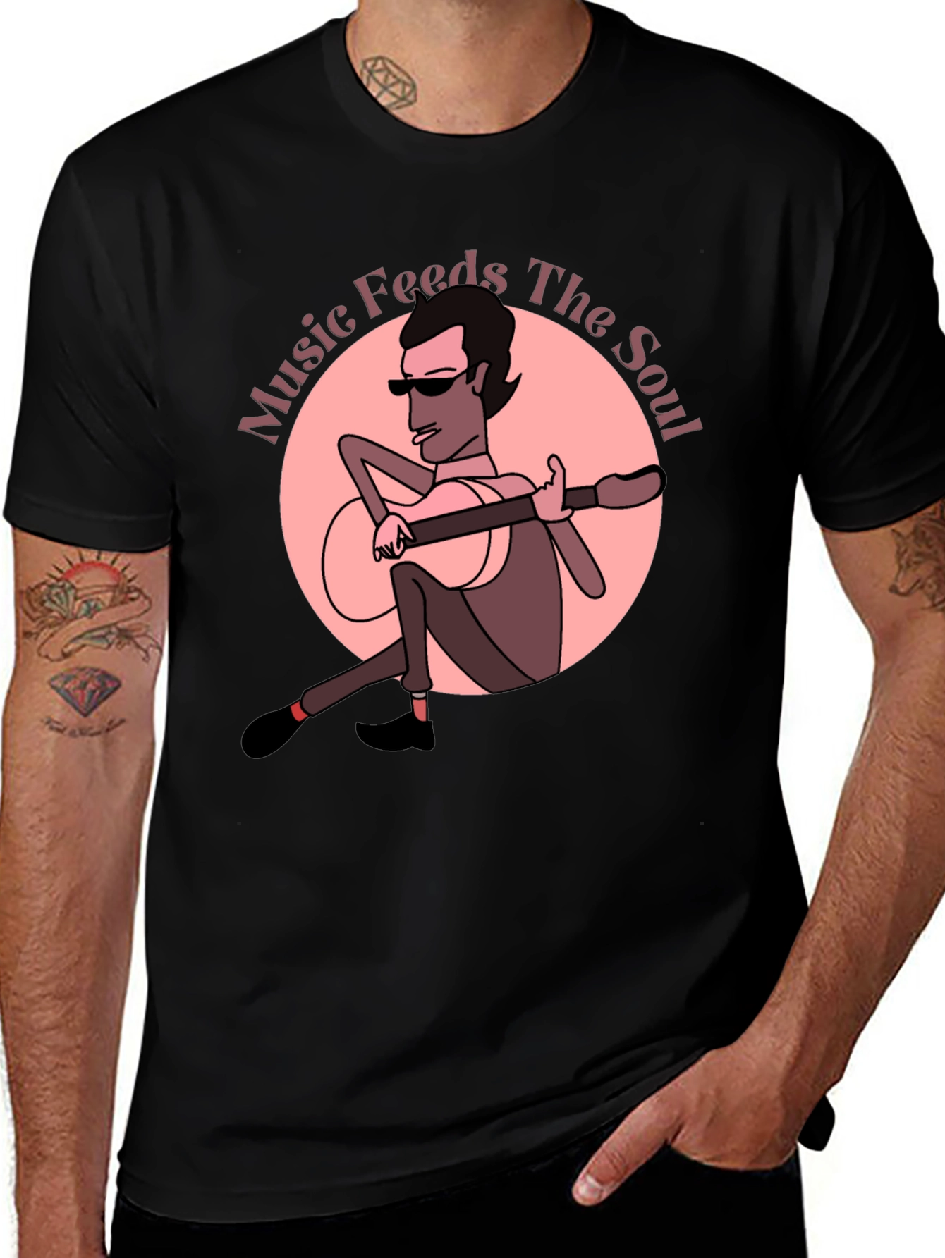Music Feeds The Soul Graphic T-Shirt