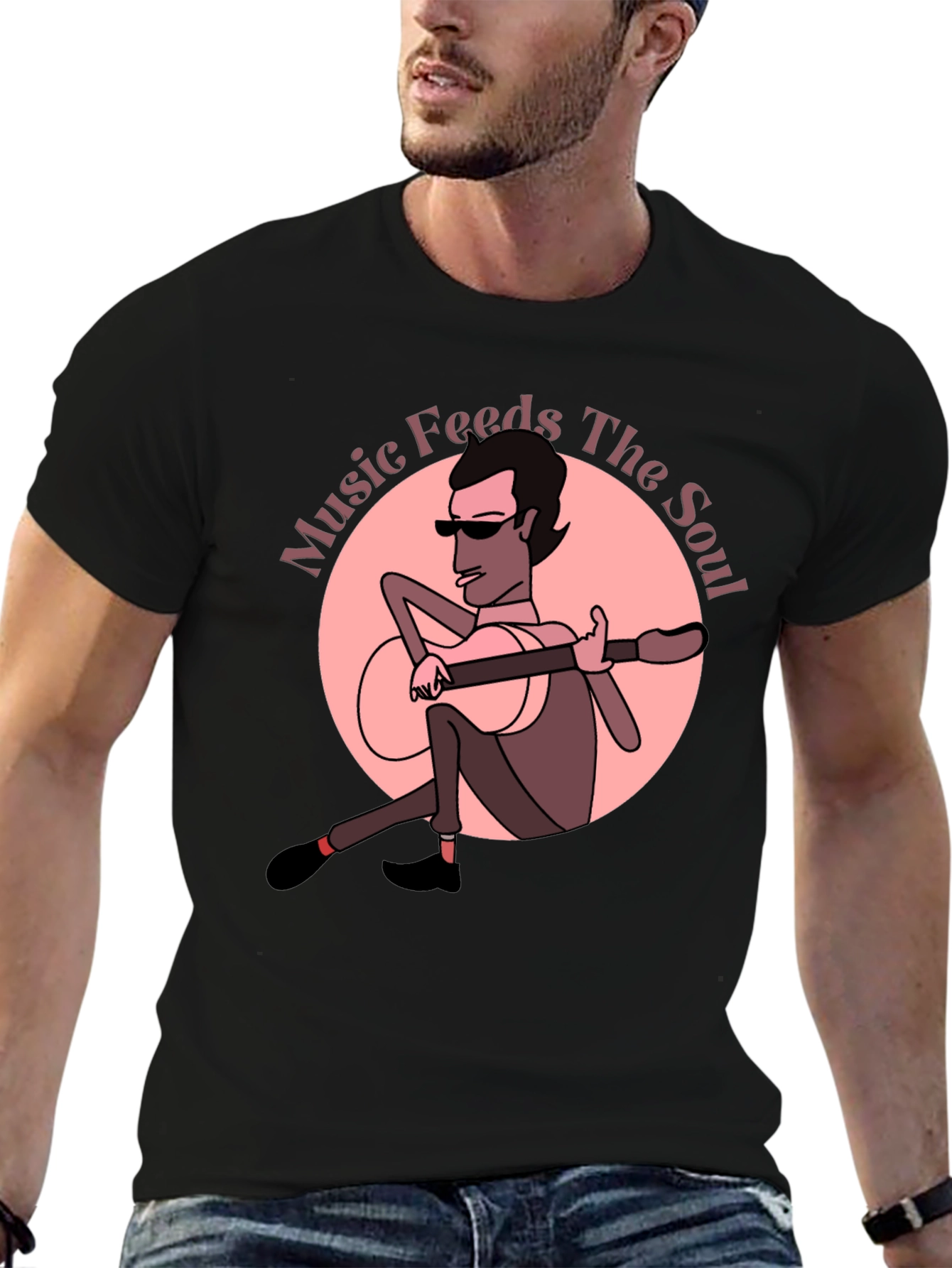 Music Feeds The Soul Graphic T-Shirt