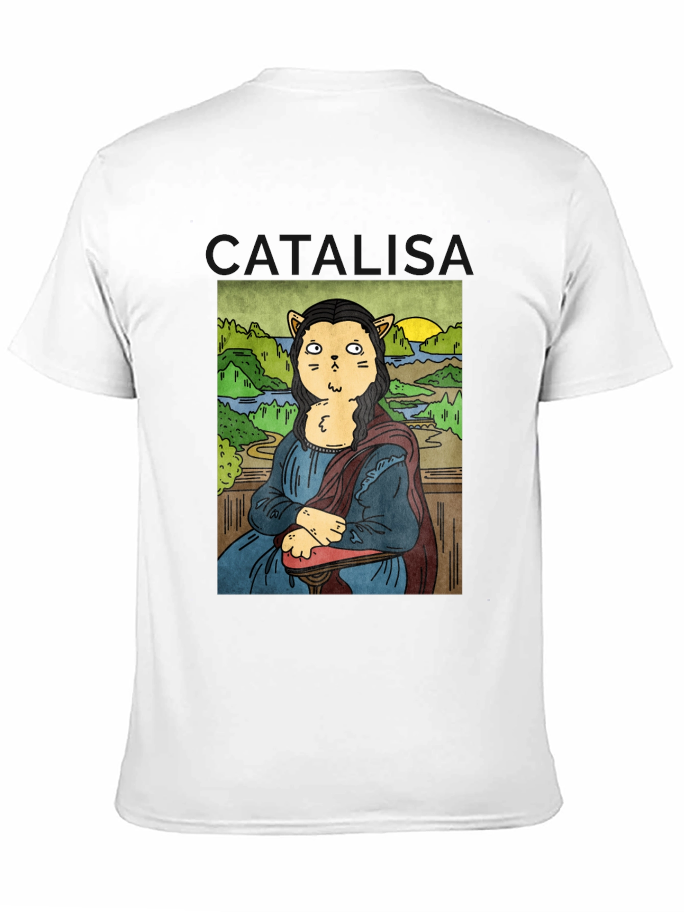 Cat Mona Lisa Graphic T-Shirt - Unisex