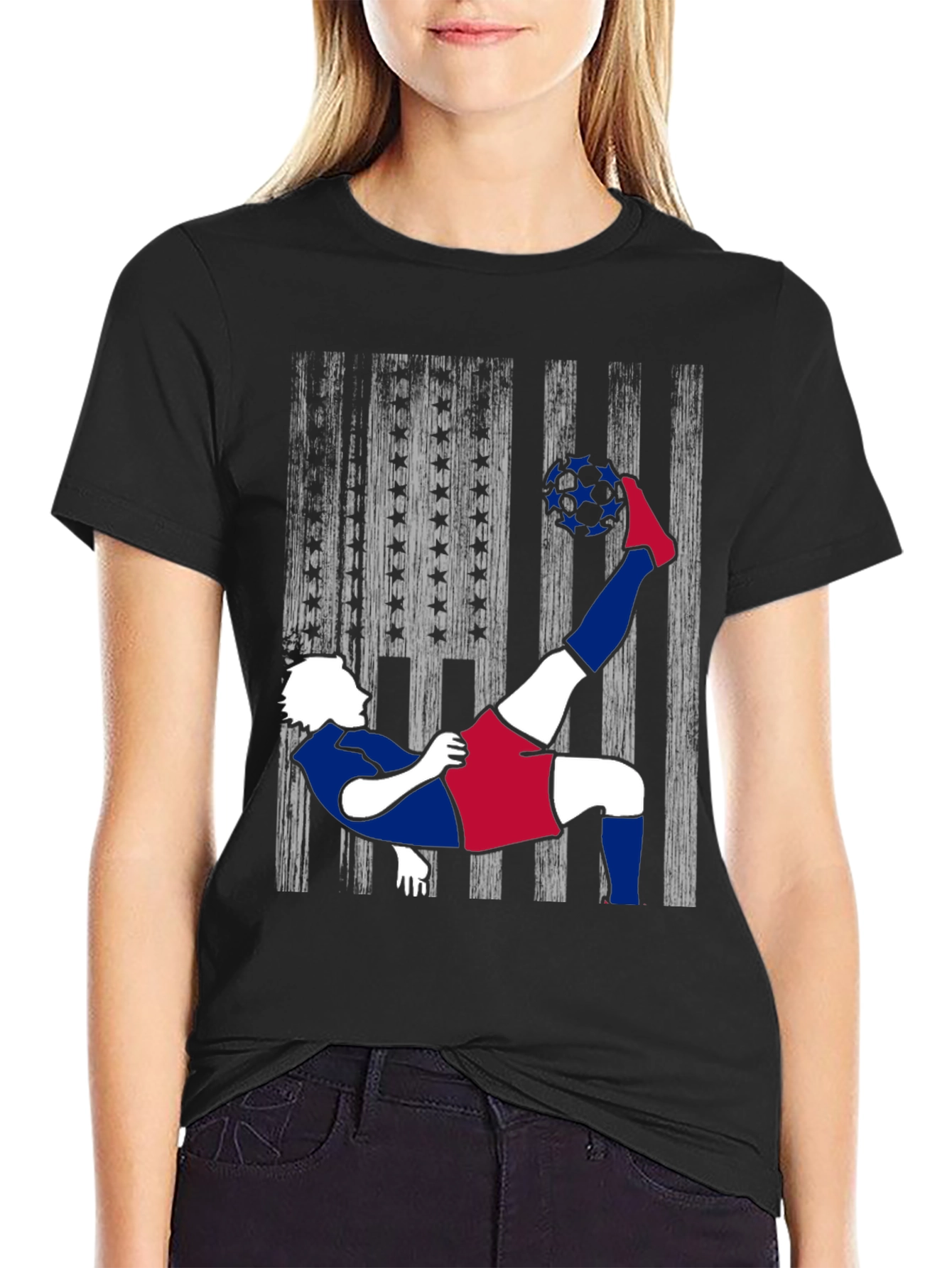 USA Soccer T-Shirt: Patriotic Kick