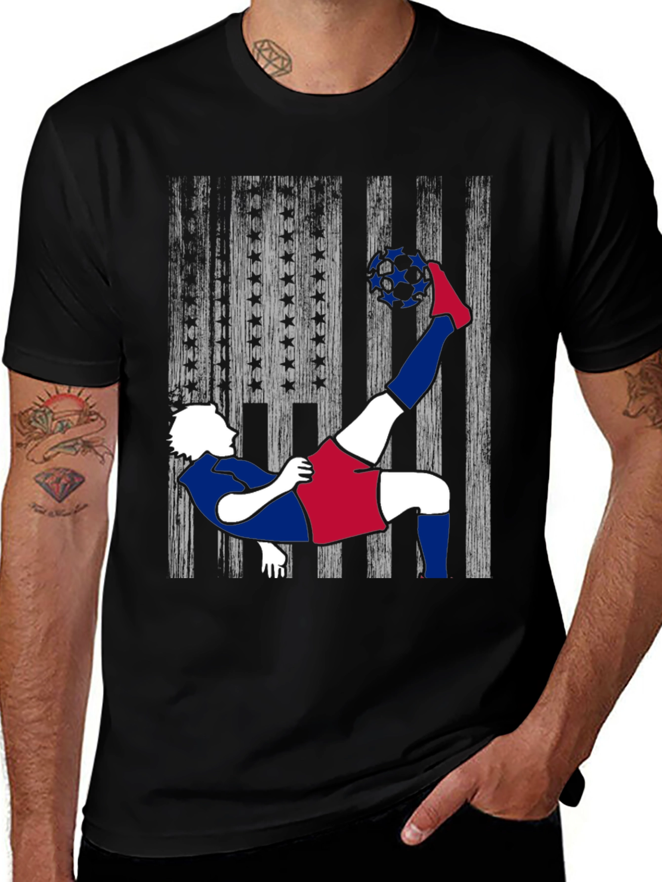 USA Soccer T-Shirt: Patriotic Kick