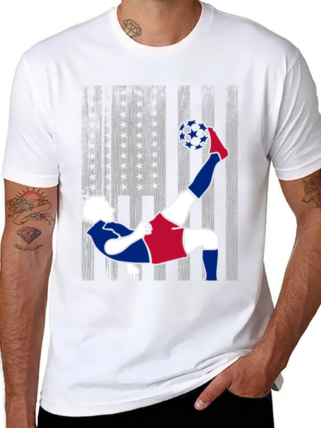 USA Soccer T-Shirt: Patriotic Kick