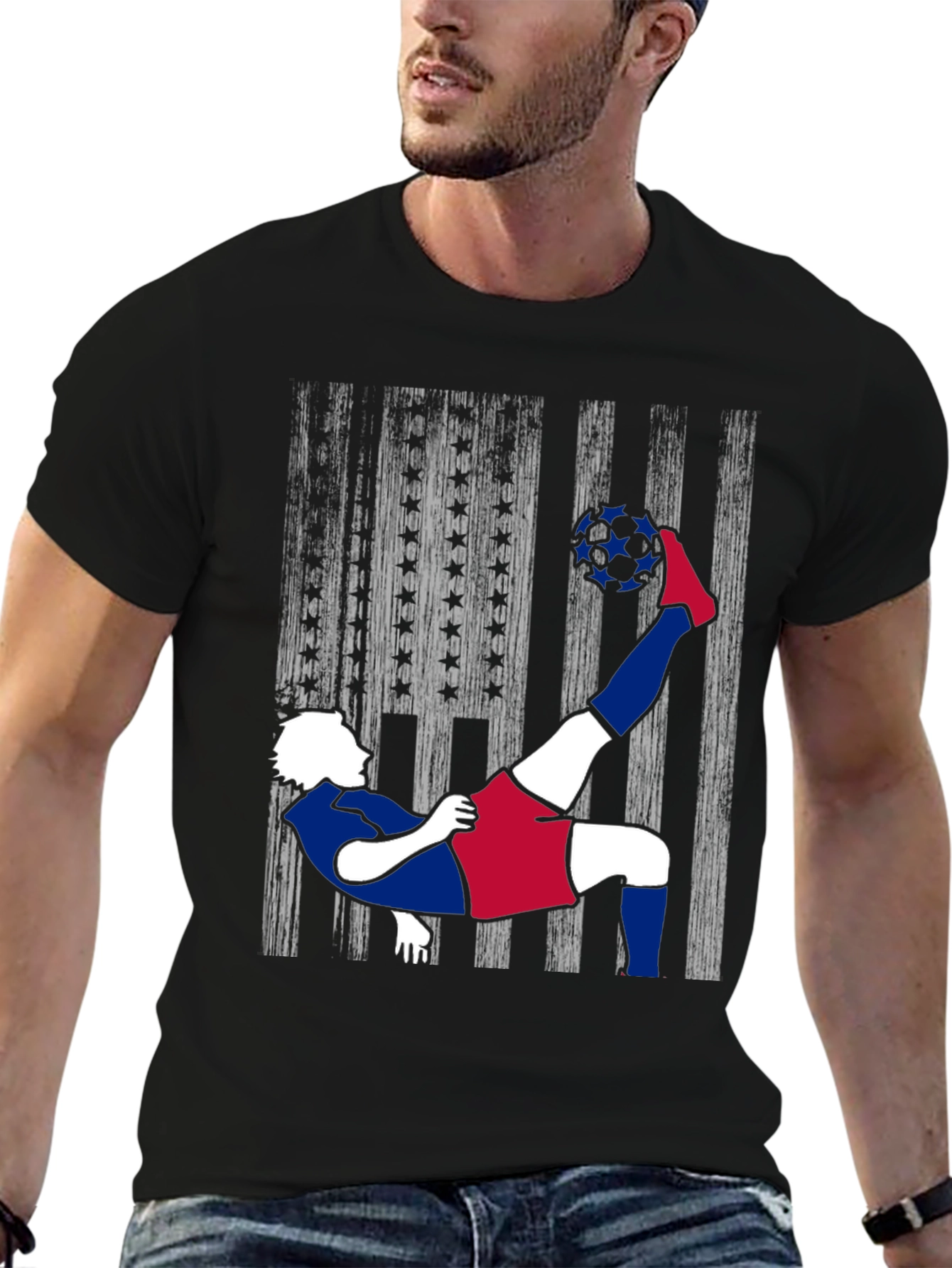 USA Soccer T-Shirt: Patriotic Kick