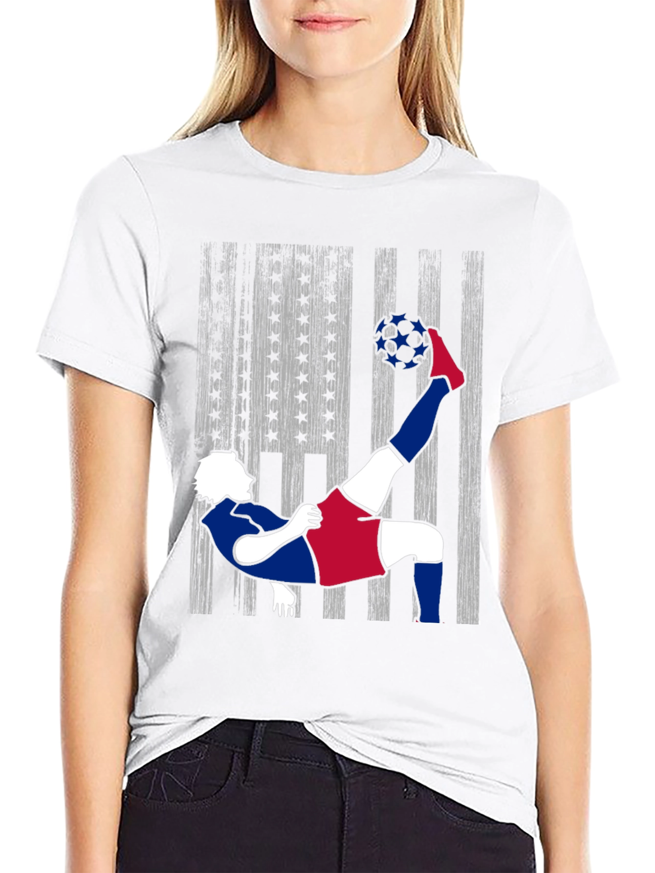 USA Soccer T-Shirt: Patriotic Kick