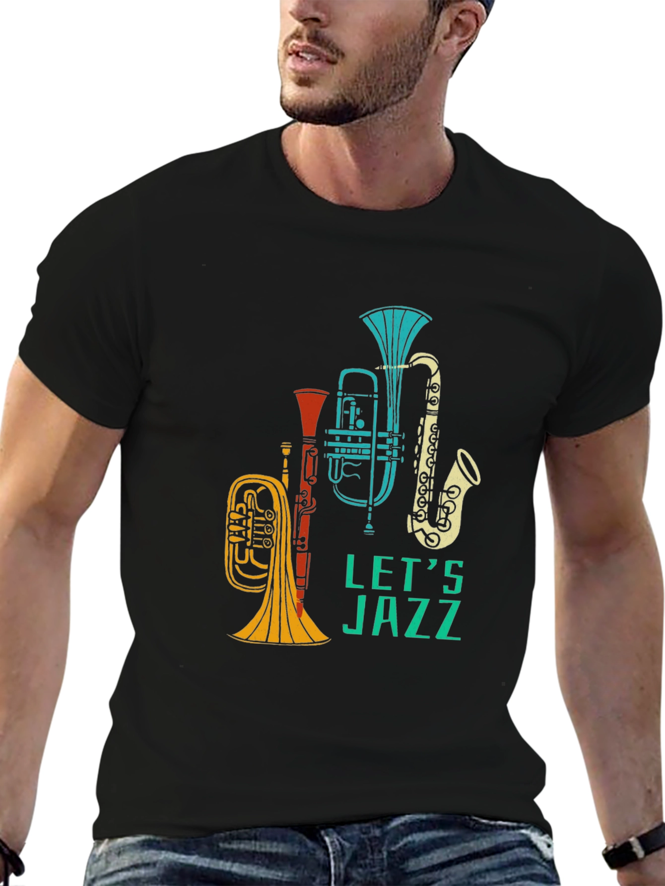 Lets Jazz Graphic T-Shirt - Black