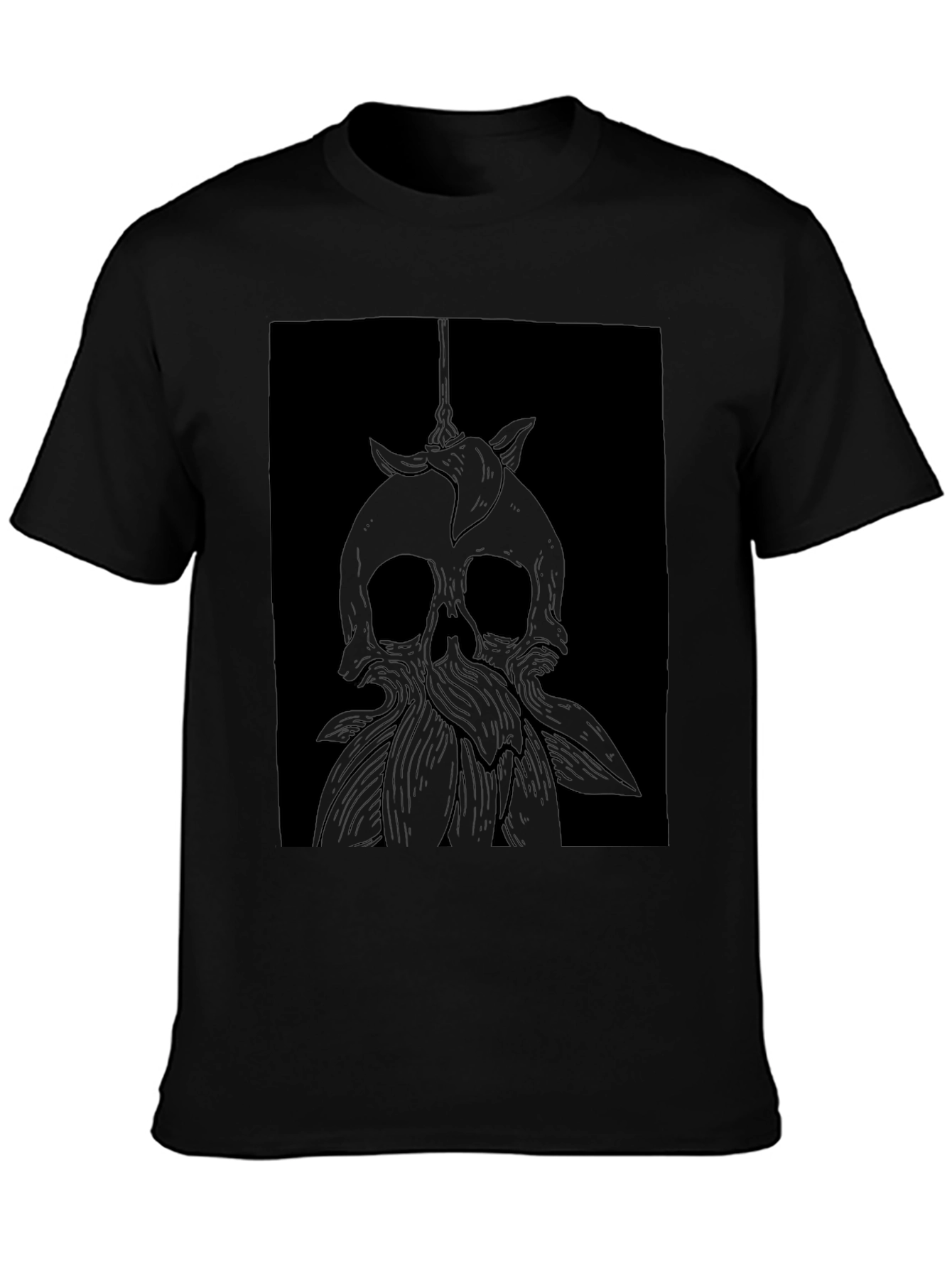 Skull & Flower Graphic Tee - Dark Aesthetic