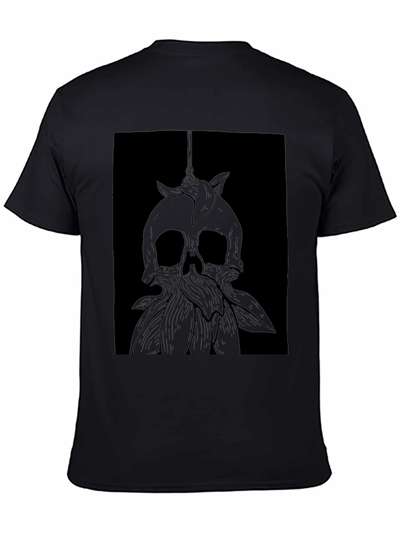 Skull & Flower Graphic Tee - Dark Aesthetic