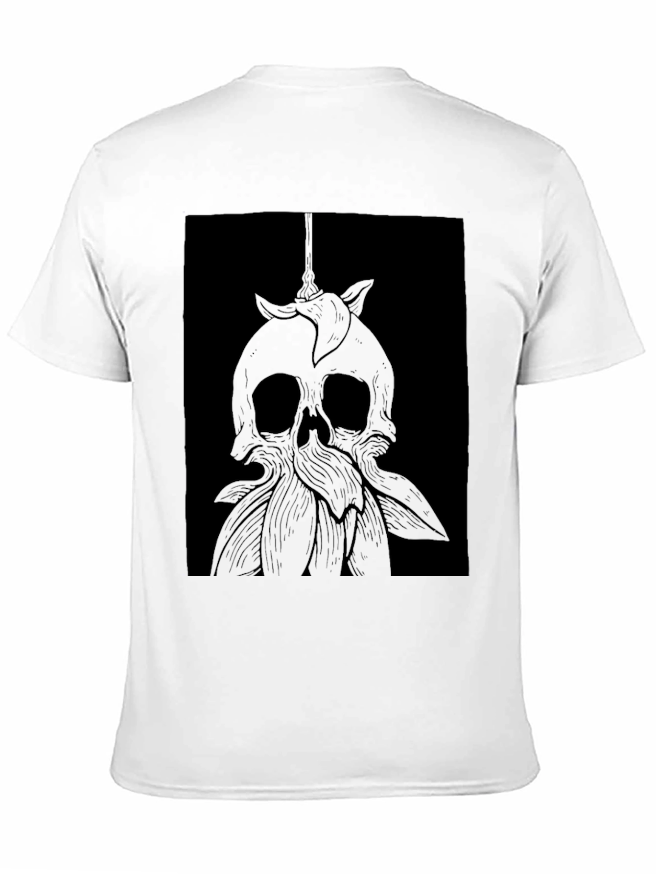 Skull & Flower Graphic Tee - Dark Aesthetic