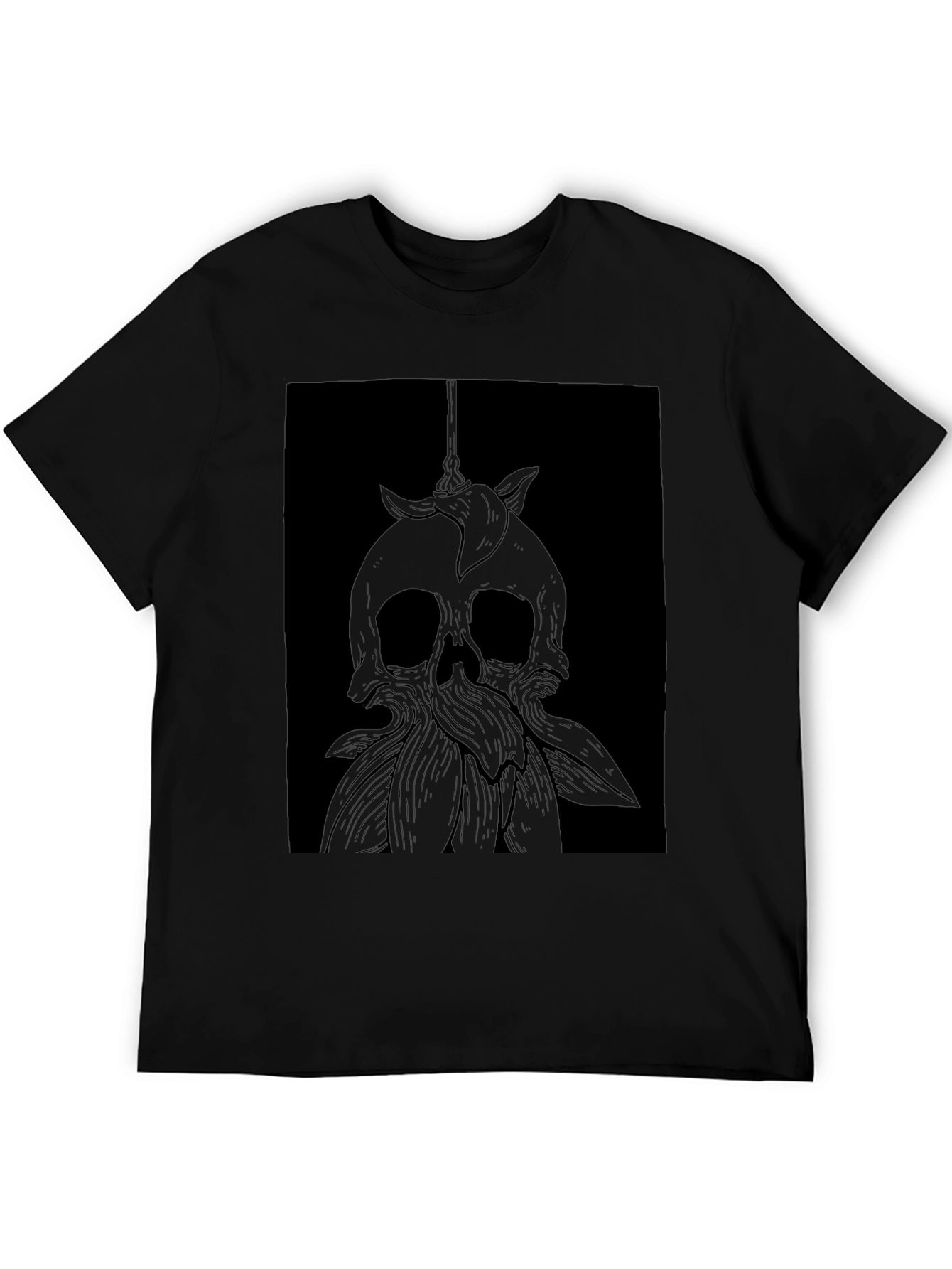 Skull & Flower Graphic Tee - Dark Aesthetic