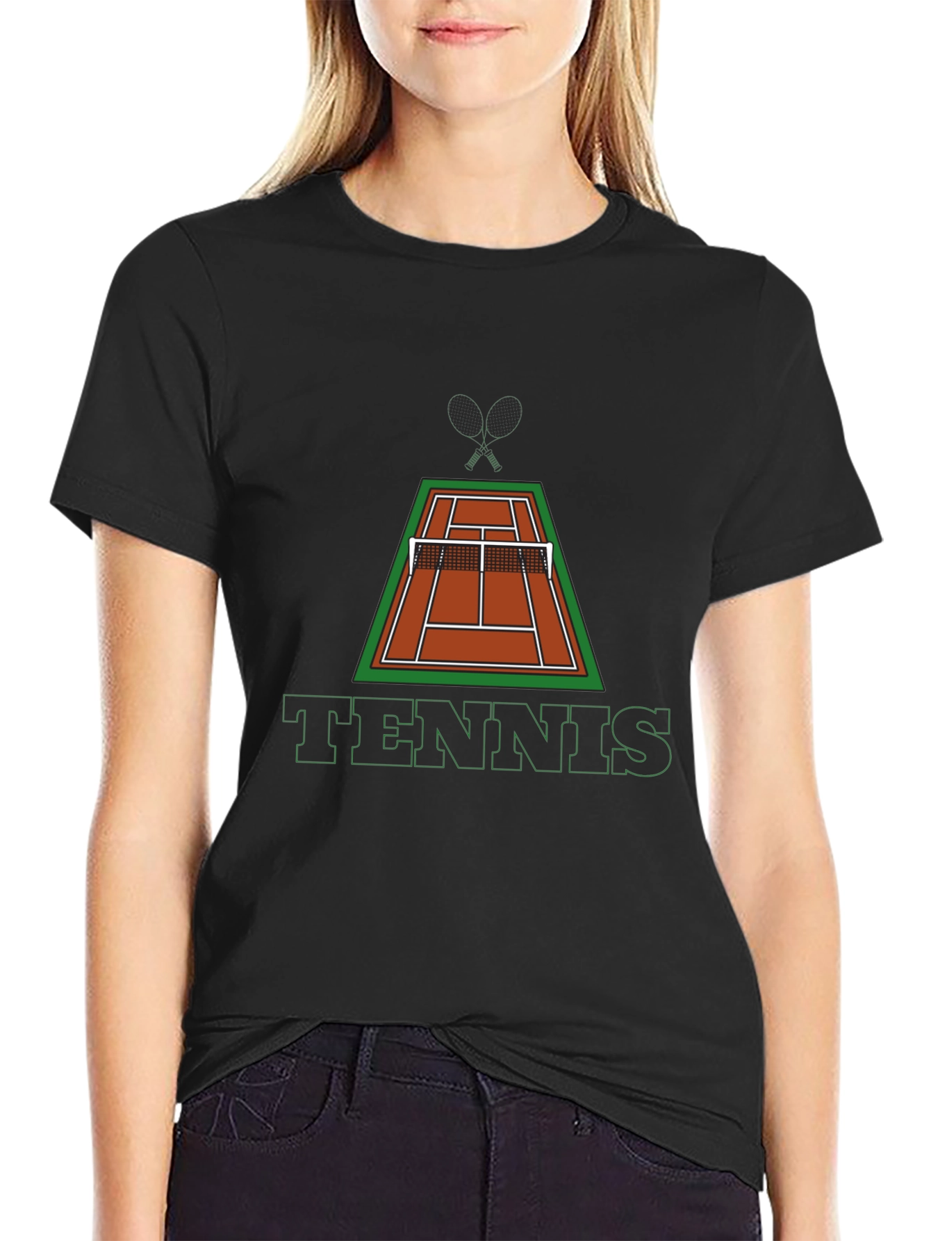 Tennis Court Graphic T-Shirt